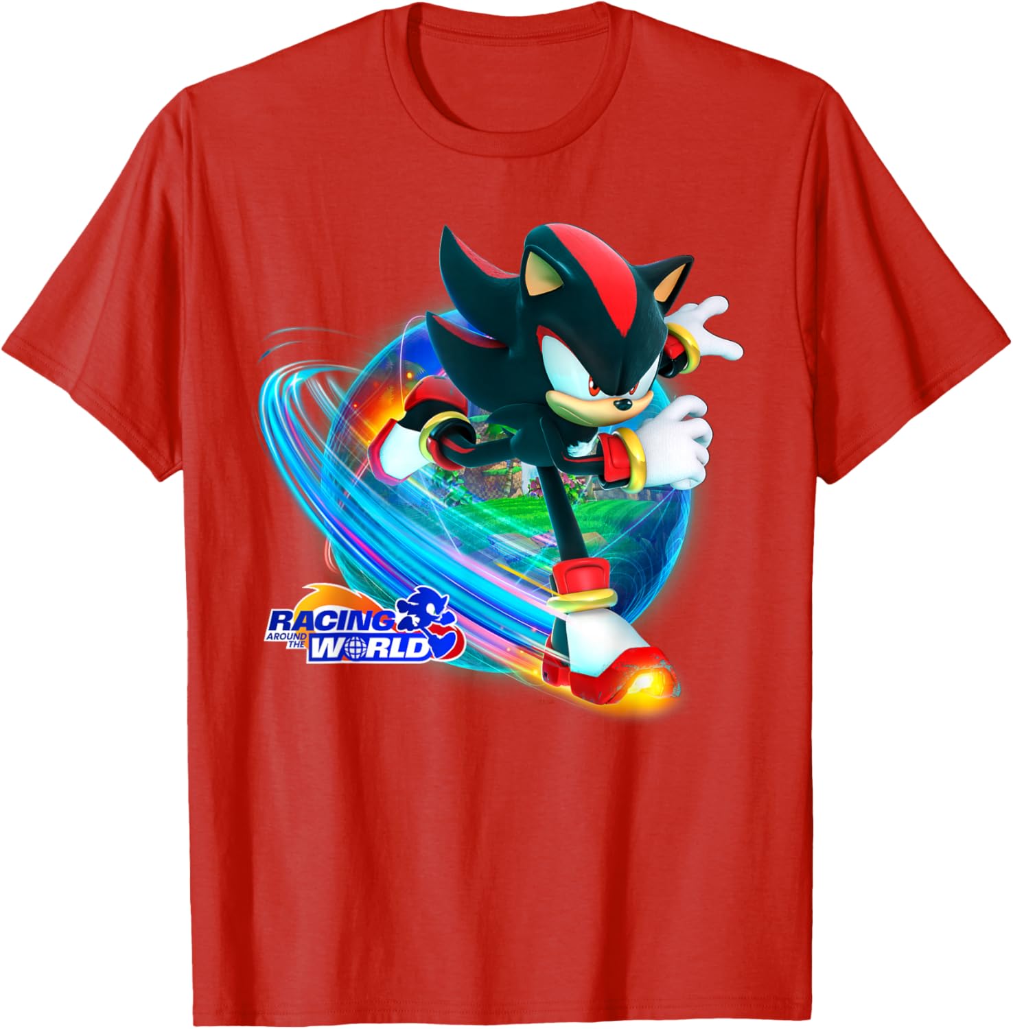 Sonic the Hedgehog Racing Around the World Shadow T-Shirt for Fans - 6