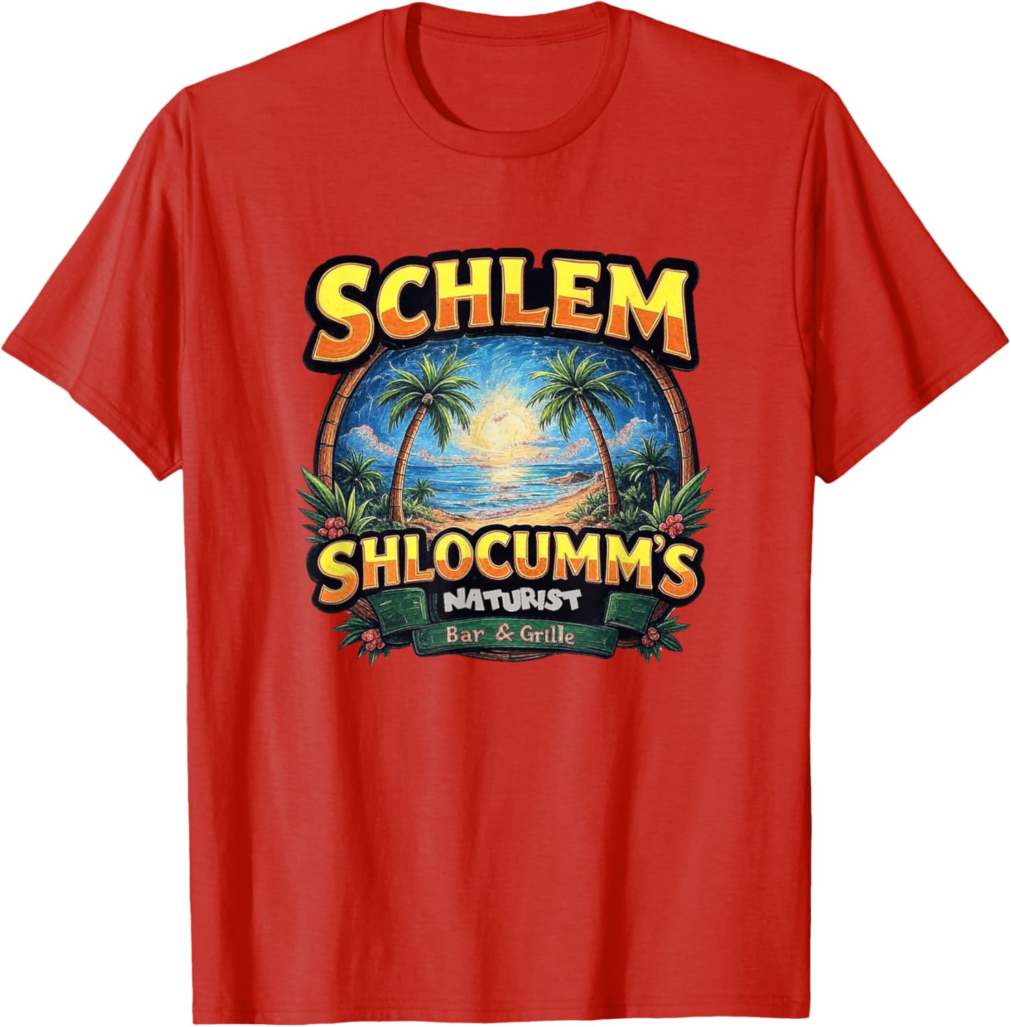 Schlem Shlocumm Naturist Bar & Gille T-Shirt for Casual Comfort - 1