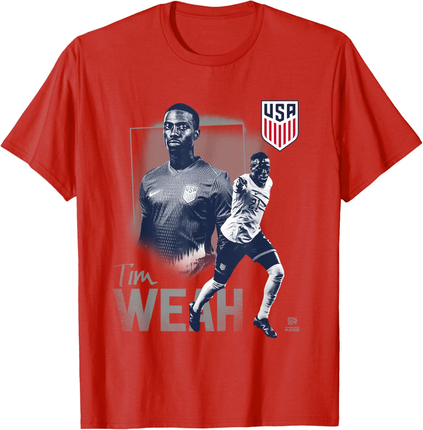 Official USMNT Tim Weah T-Shirt - Officially Licensed Soccer Apparel - 1