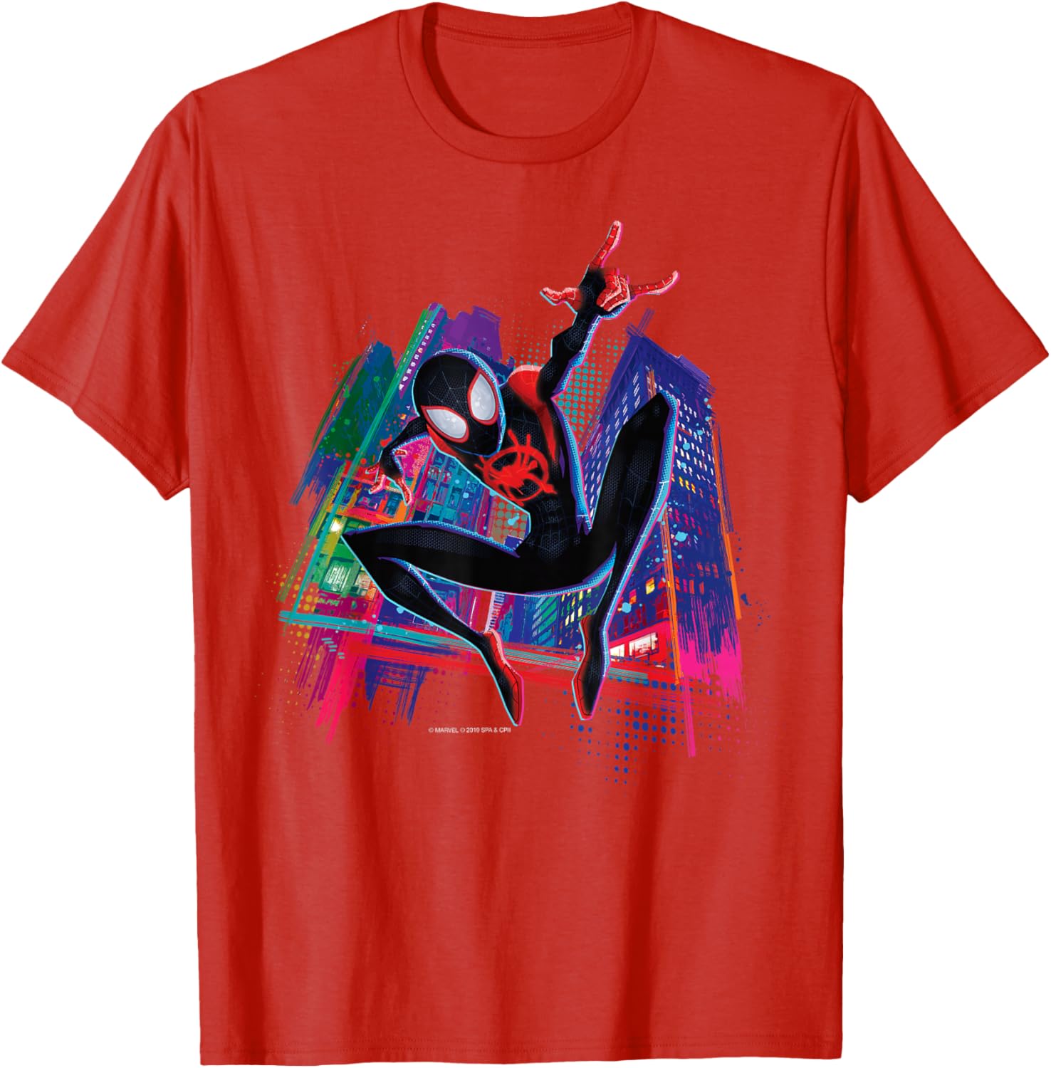 Spider-Man Miles Morales Graffiti City T-Shirt for Stylish Fans - 18
