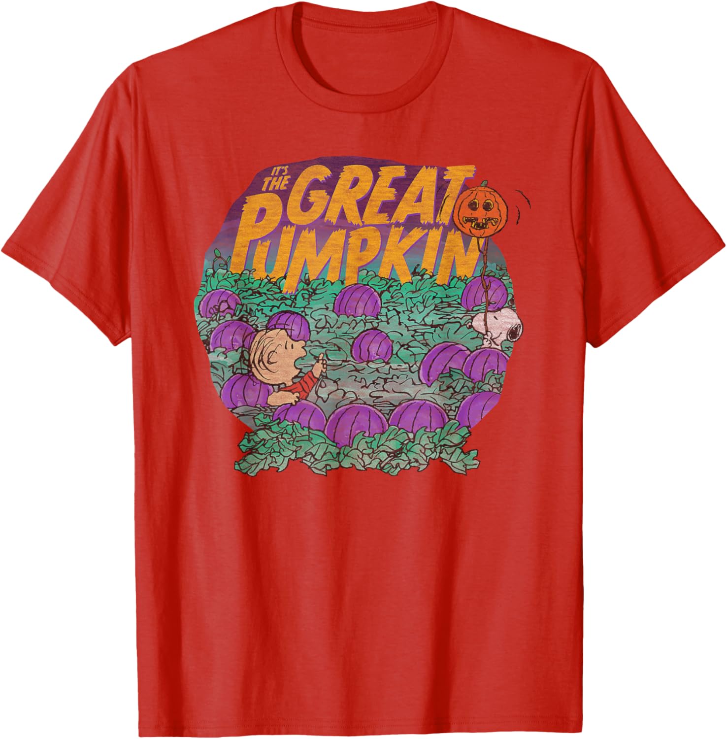 Peanuts Halloween Linus and Snoopy Great Pumpkin T-Shirt for All Ages - 14