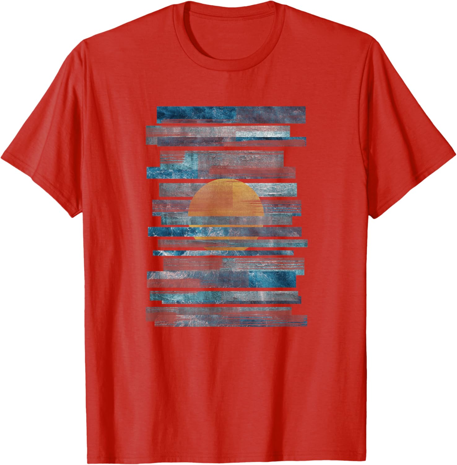 Oceanic Sunset Strips T-Shirt for Effortless Style and Comfort - 22