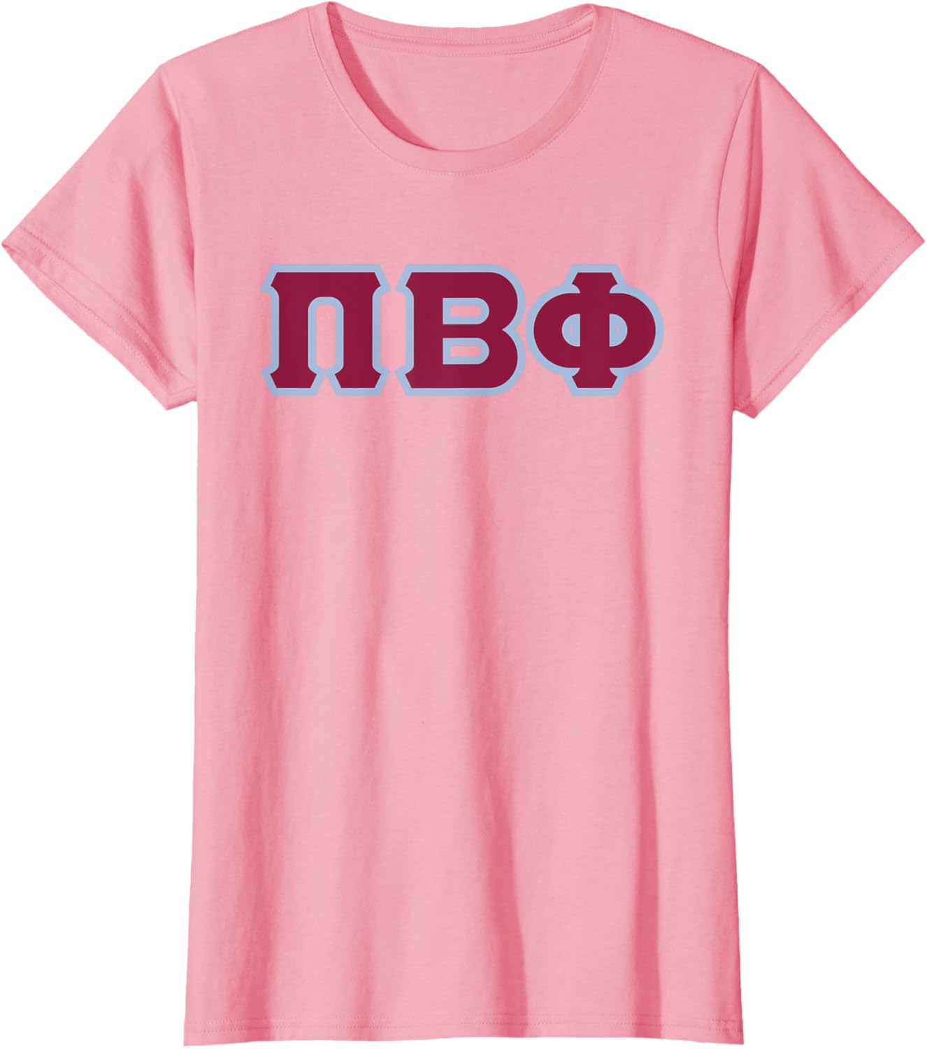 Pi Beta Phi Official Licensed T-Shirt with Silver Blue Letters for Women - 5