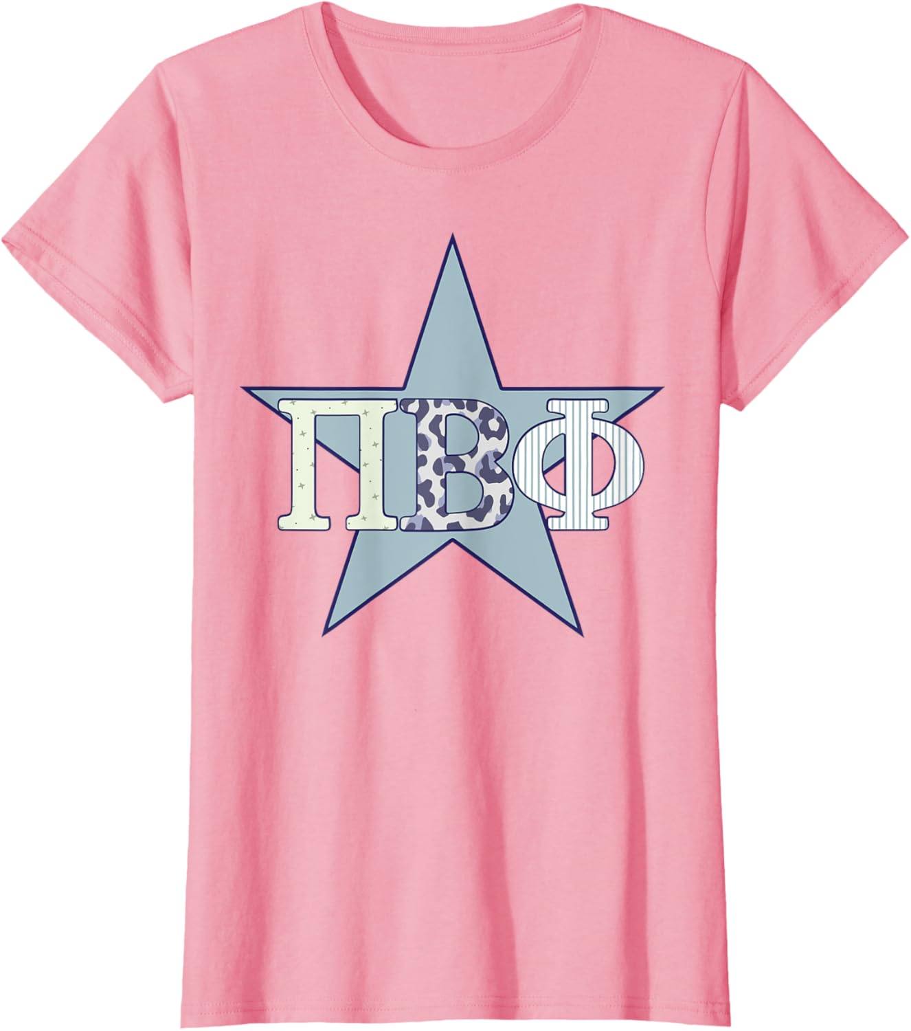 Pi Beta Phi Official Patchwork Star T-Shirt for Stylish Sorority Wear - 4