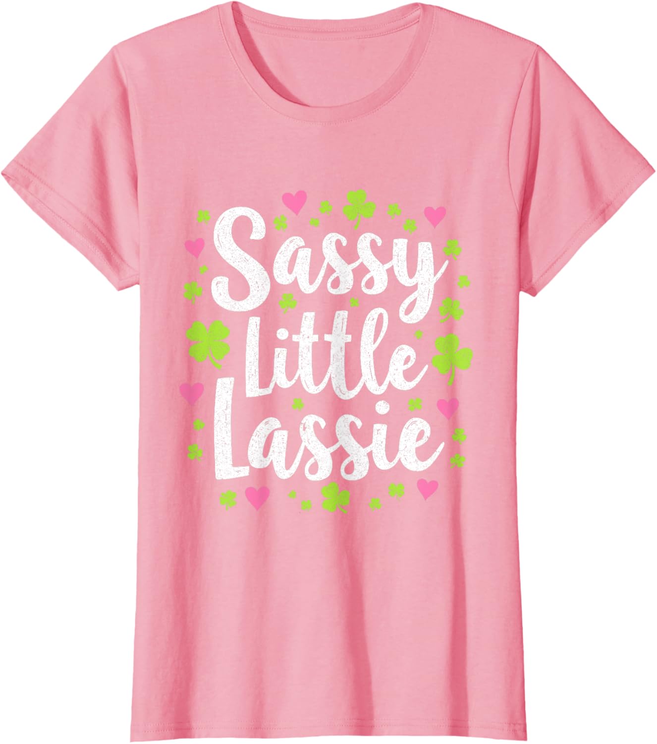 Sassy St Patrick's Day T-Shirt for Girls - Cute Little Lassie Design - 11