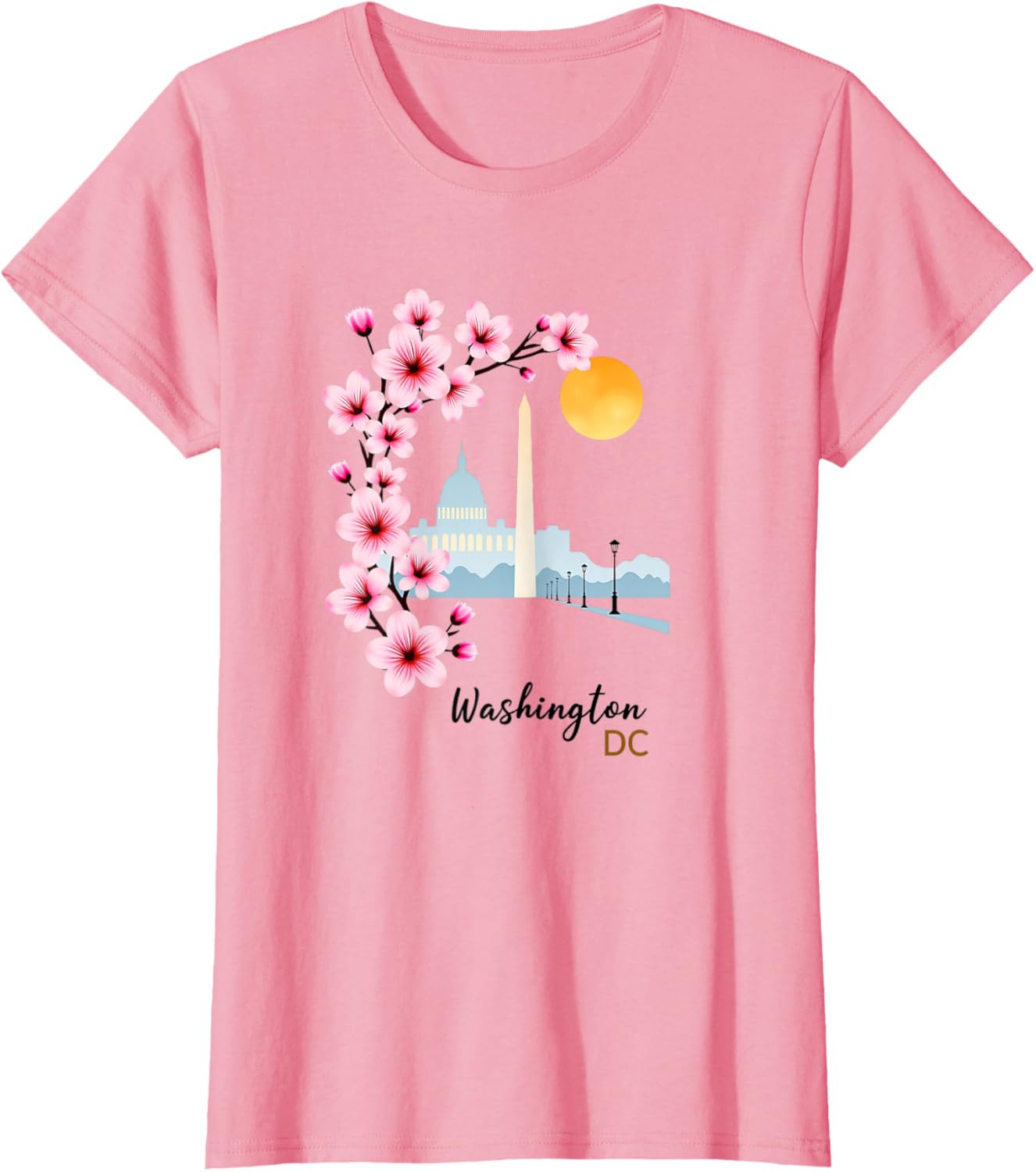 Retro Washington DC Pride Cherry Blossom T-Shirt for Vintage Lovers - 2