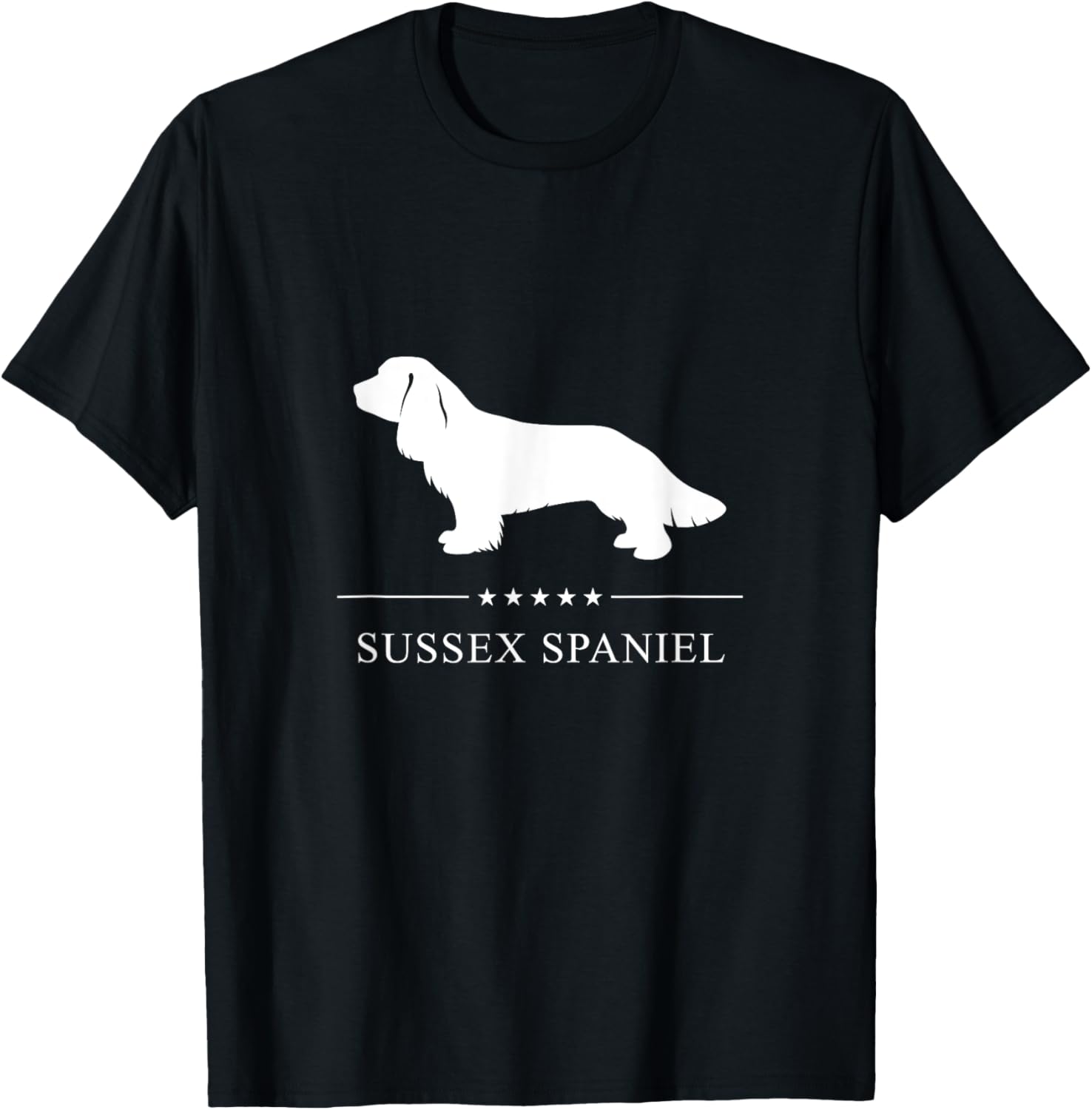 Stylish Sussex Spaniel Silhouette T-Shirt for Dog Lovers - Unisex Design - 11