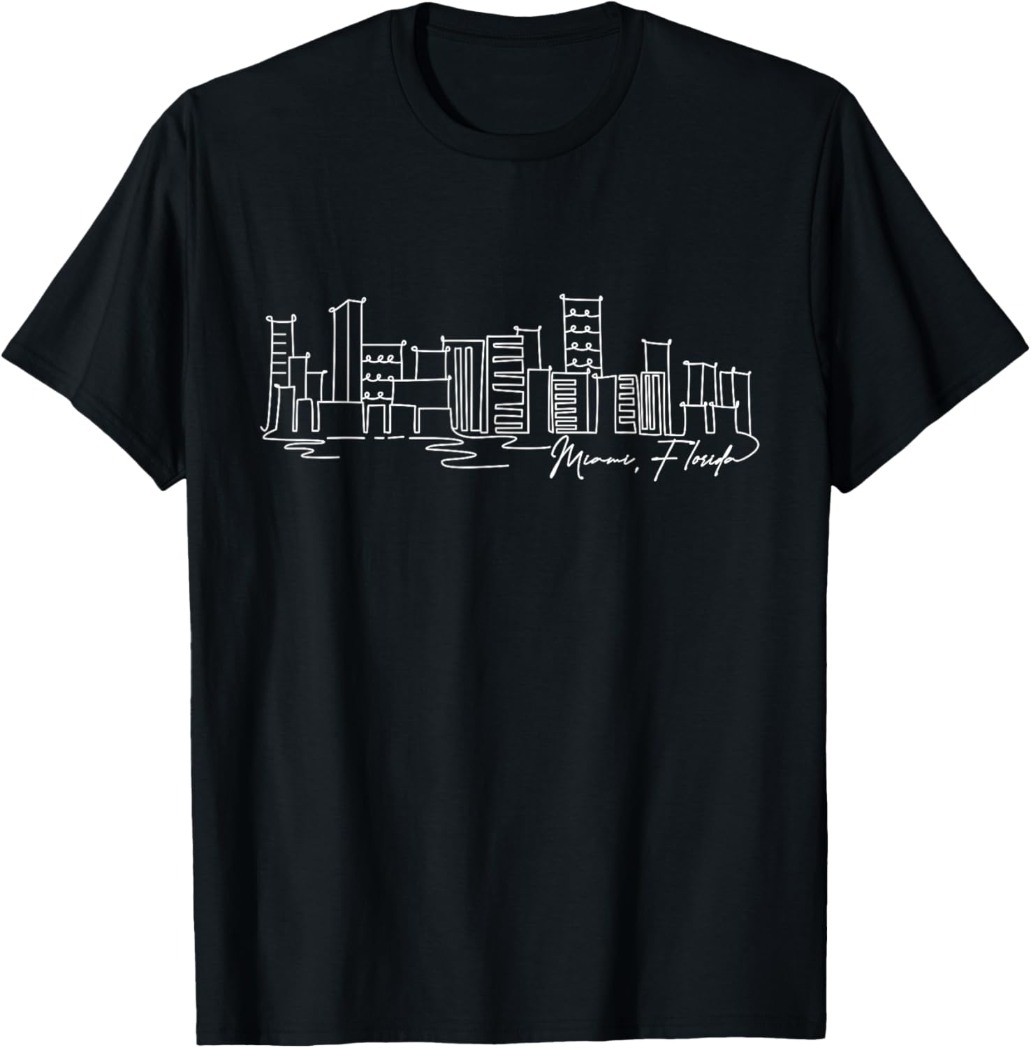 Signature Miami City Skyline T-Shirt Florida Souvenir Gift for Everyone - 15