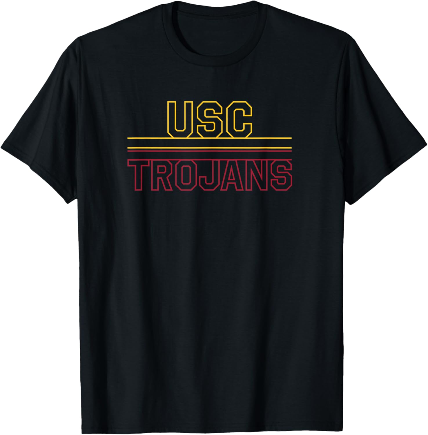 USC Trojans Gold Cardinal T-Shirt with Stack Block Logo for Sports Fans - 2