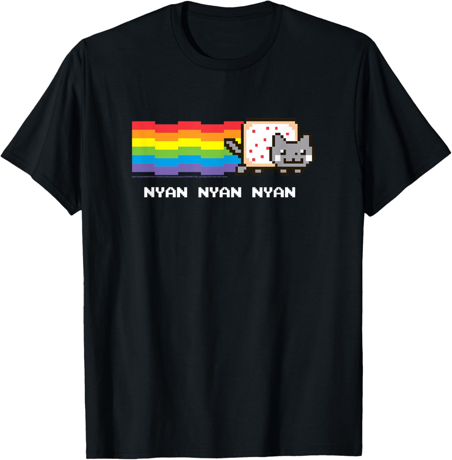 Nyan Cat Rainbow Meme T-Shirt for Fun Internet Lovers - 2