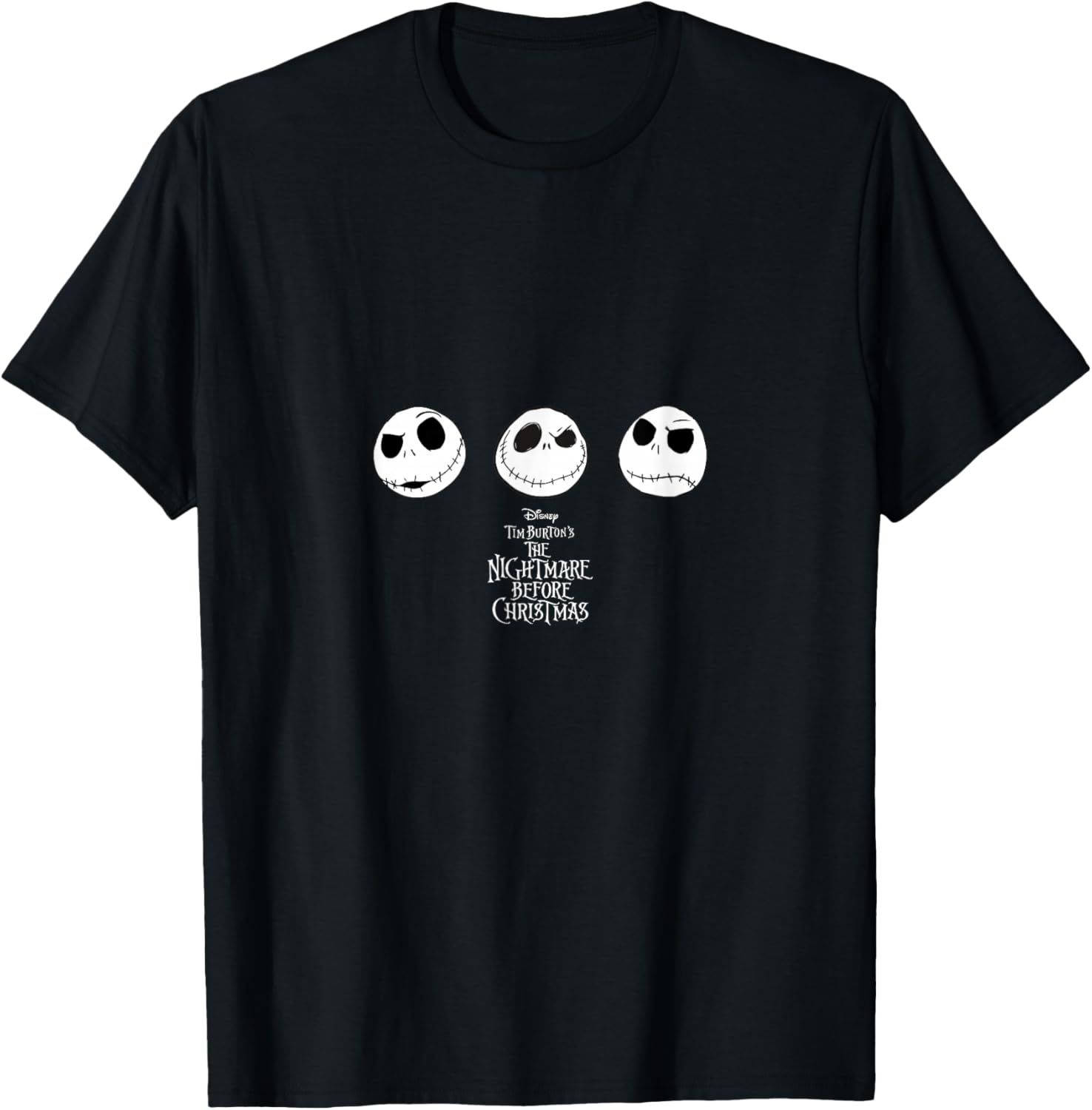 Disney Nightmare Before Christmas Skellington Faces T-Shirt for Fans - 1