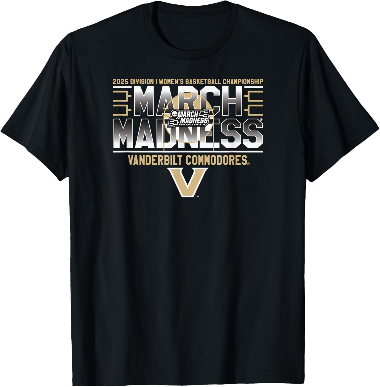 Vanderbilt Commodores March Madness 2025 Women's Basketball T-Shirt - 1