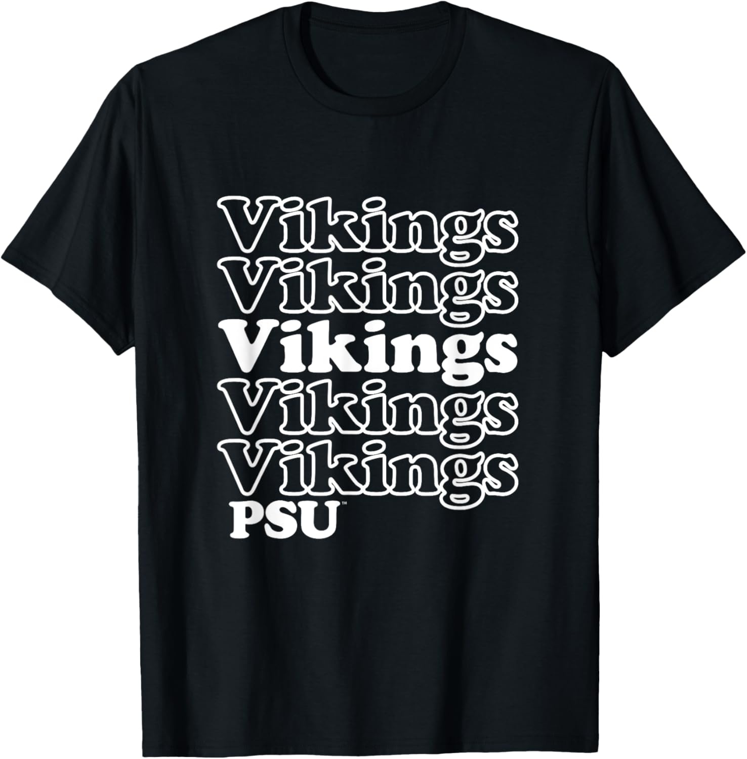 Portland State University Vikings Stacked Spirit T-Shirt for Fans - 2