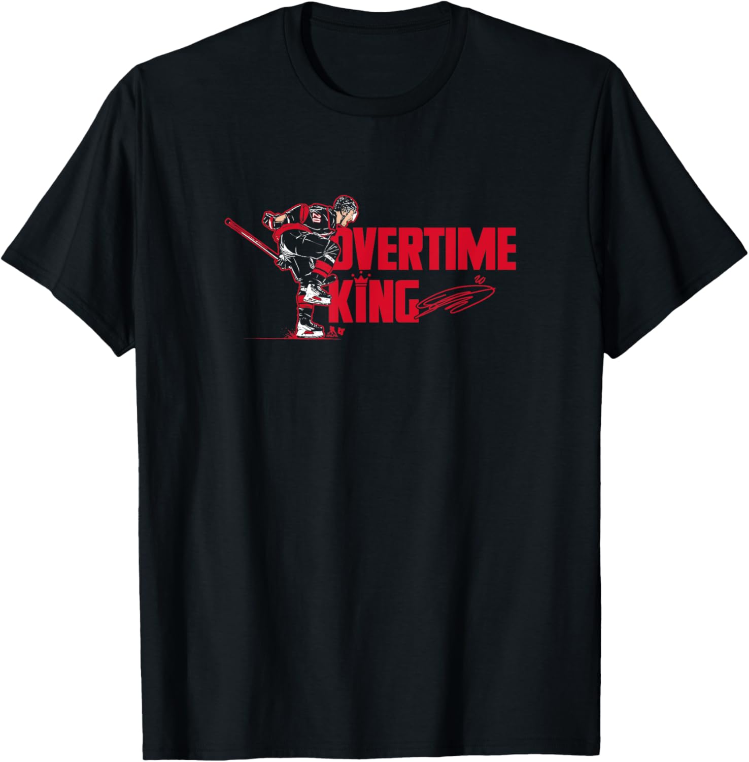 Sebastian Aho Overtime King Carolina Hockey T-Shirt for Fans - 1