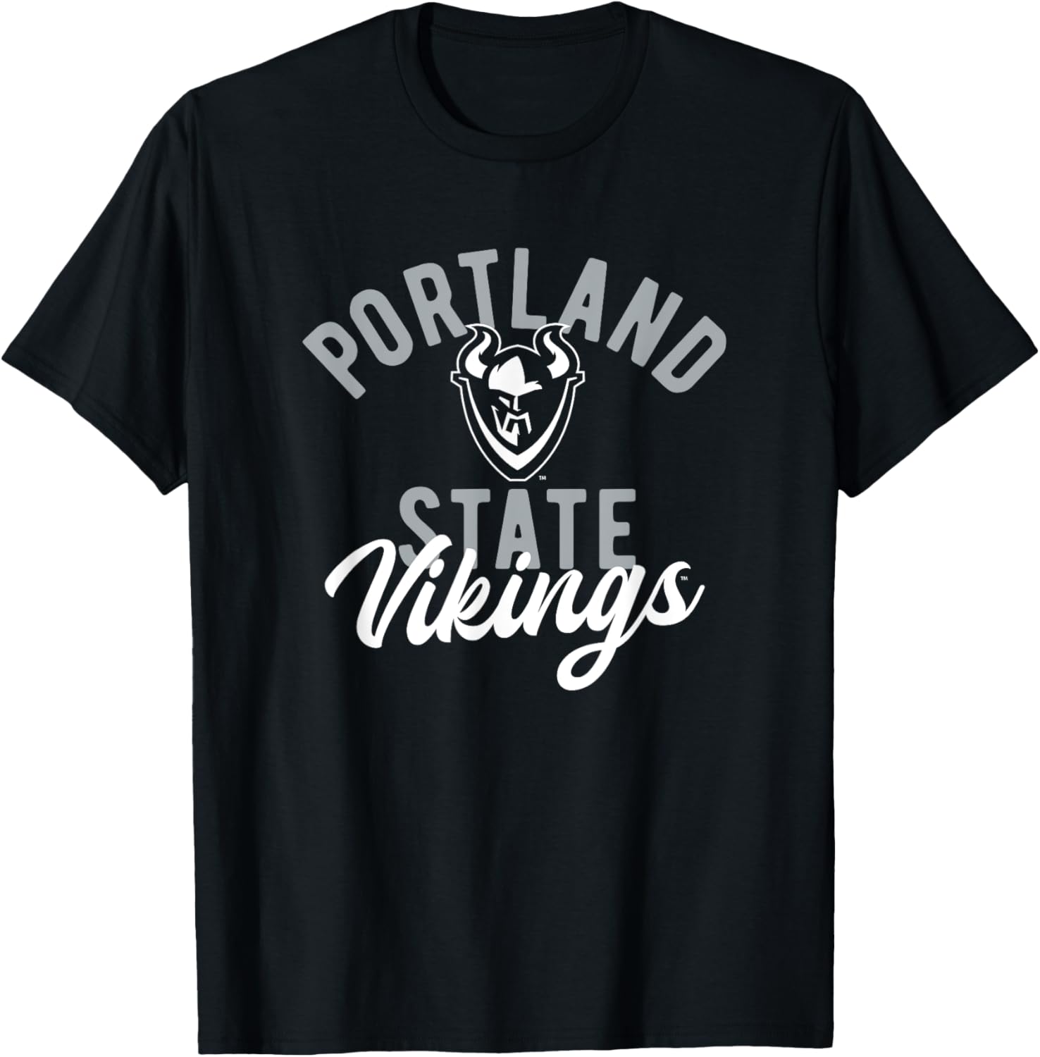 Portland State University Vikings Classic Script T-Shirt for Fans - 2