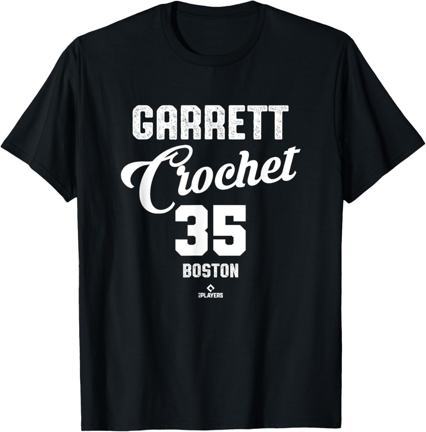 Vintage Boston Baseball T-Shirt Garrett Crochet 35 MLBPA Apparel - 1