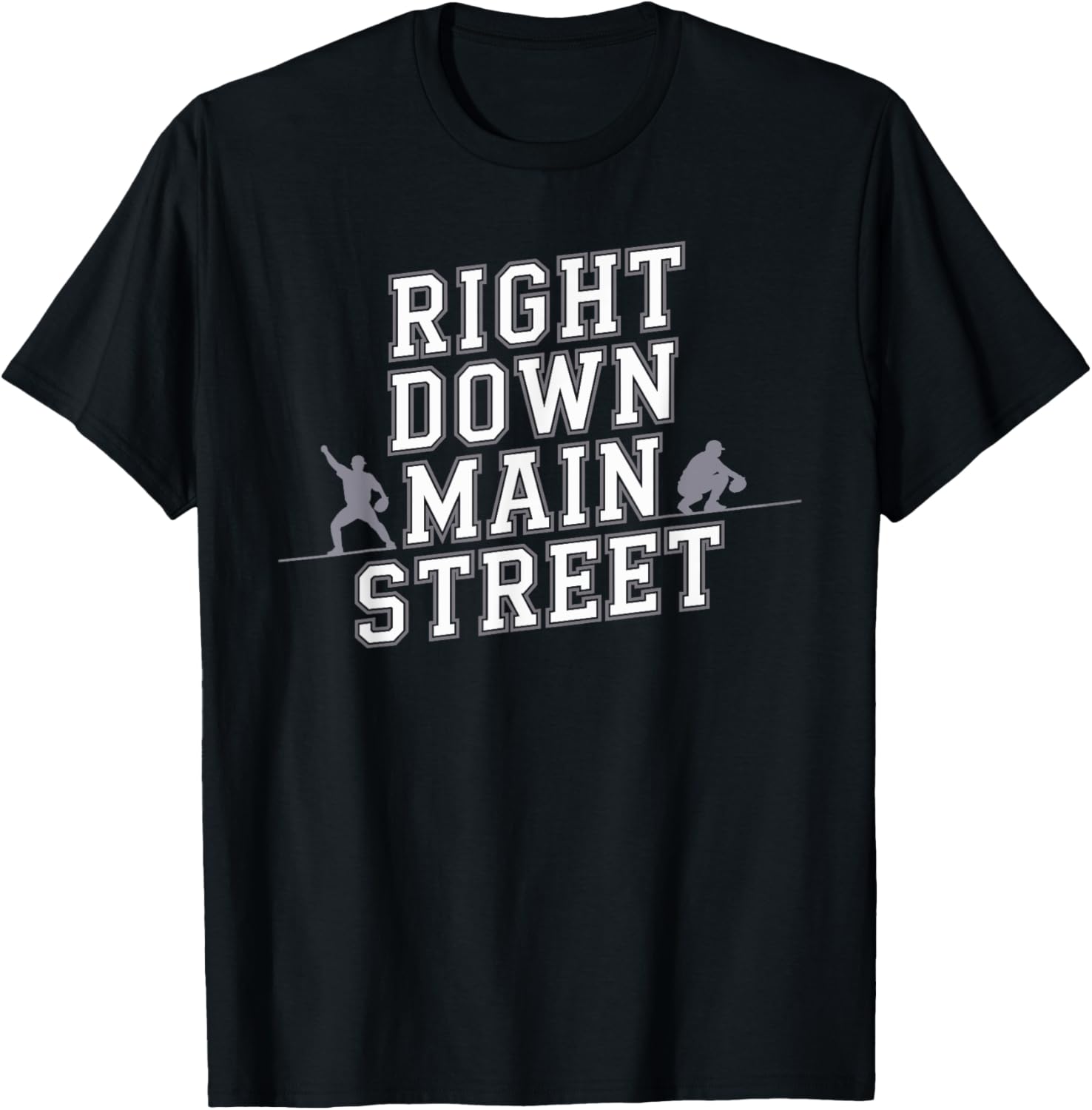 Right Down Main Street Vintage Baseball T-Shirt for Casual Wear - 1