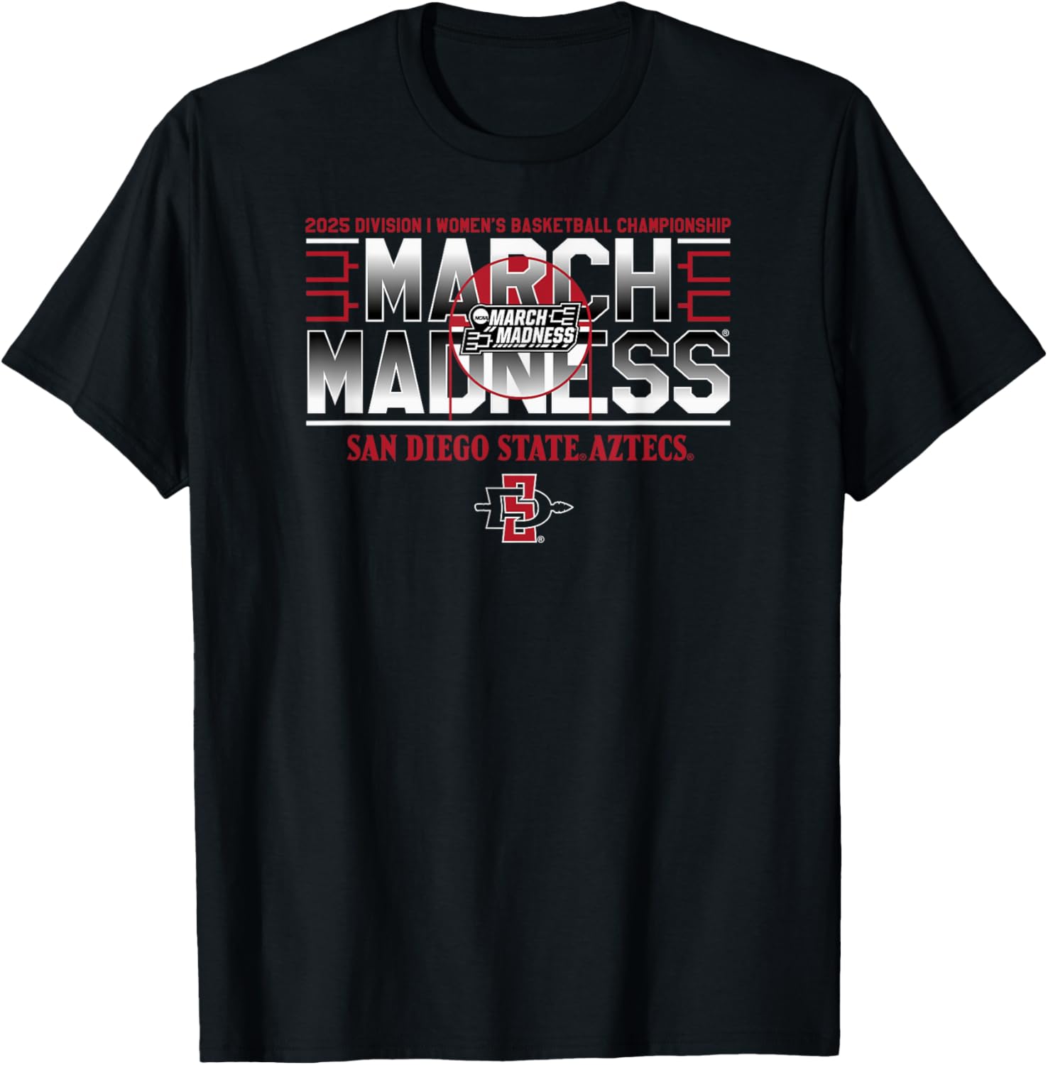 San Diego State Aztecs Women's Basketball T-Shirt for March Madness 2025 - 1