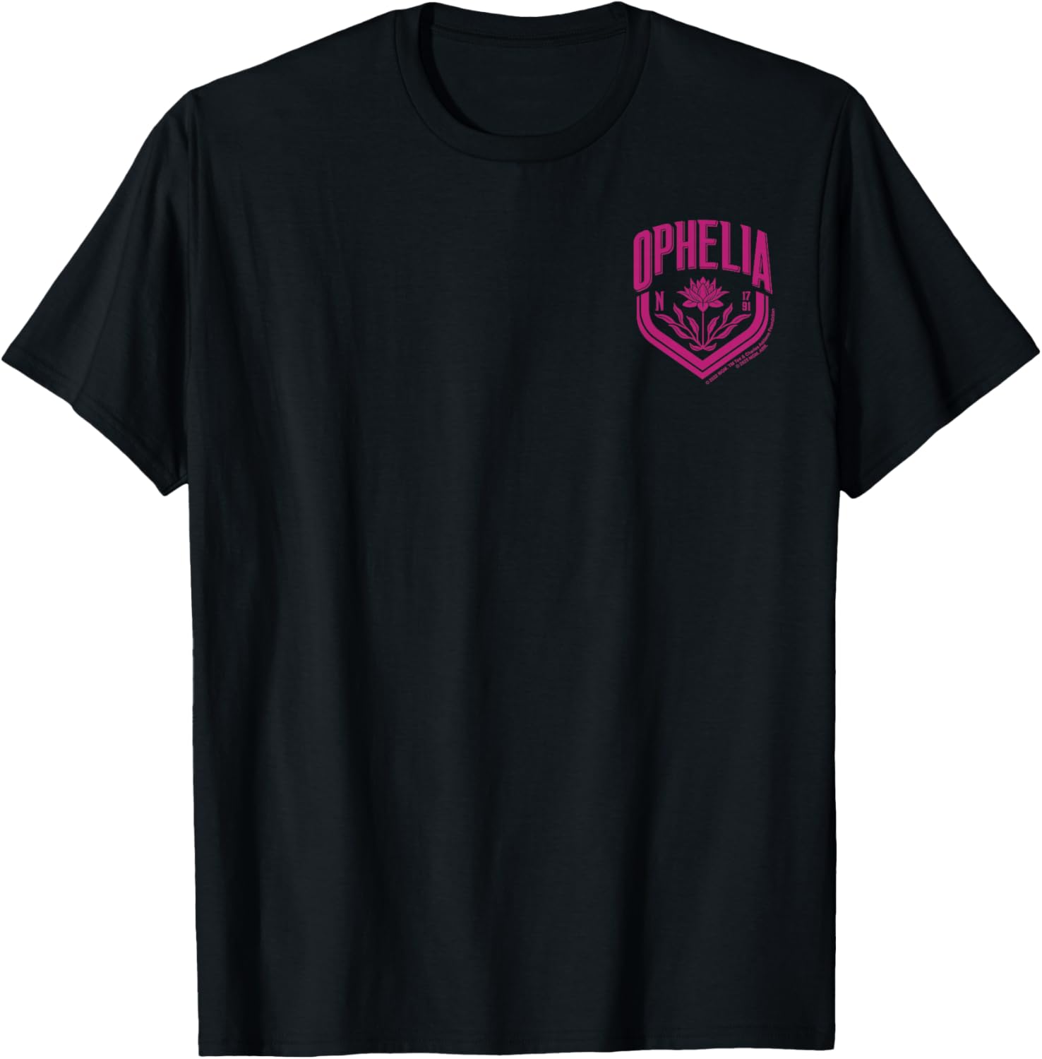 Wednesday Season 2 Ophelia Retro Purple Logo T-Shirt for Trendy Style - 1