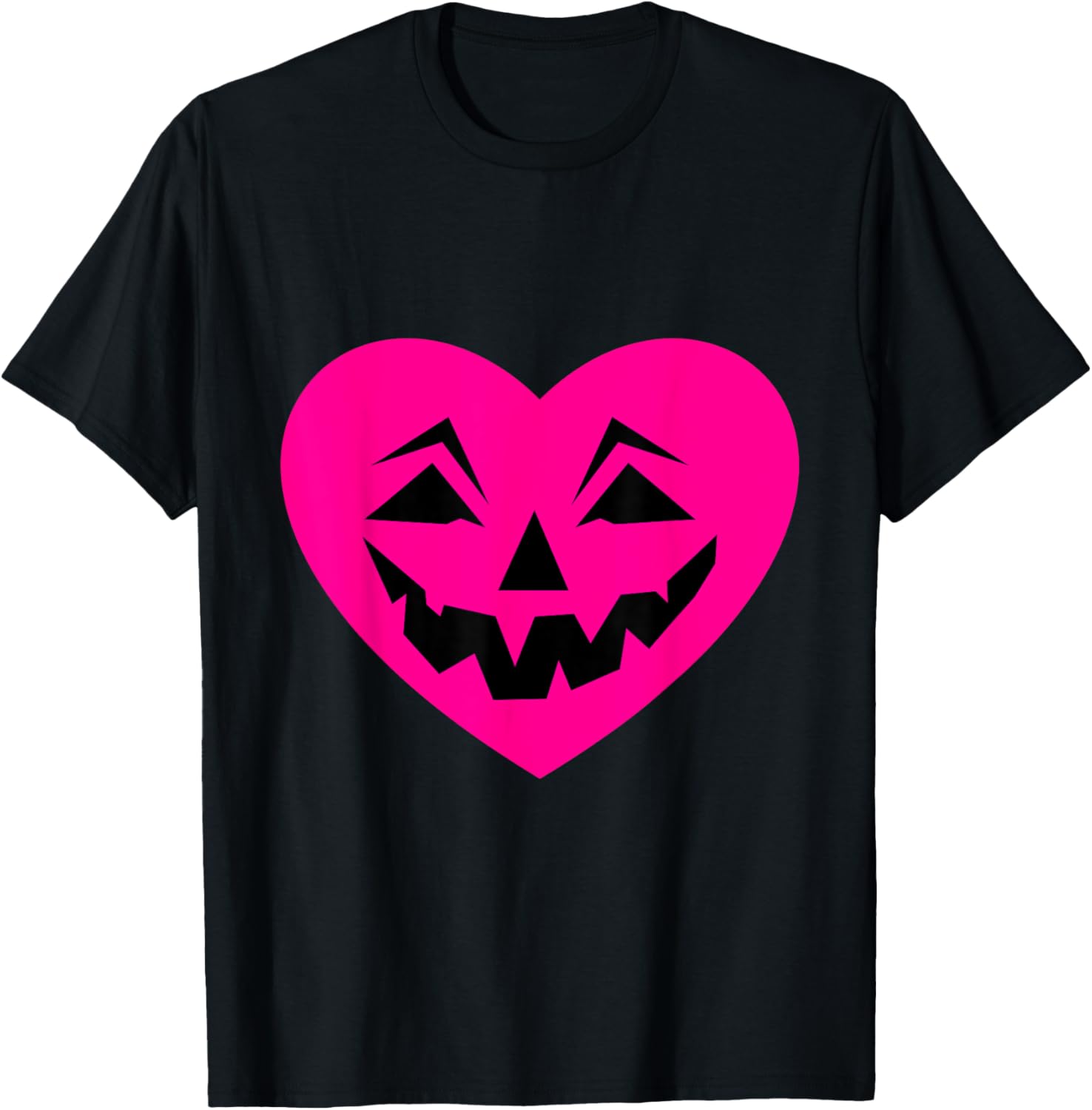 Pink Halloween Heart Goth T-Shirt for Creepy Ominous Valentine Style - 3
