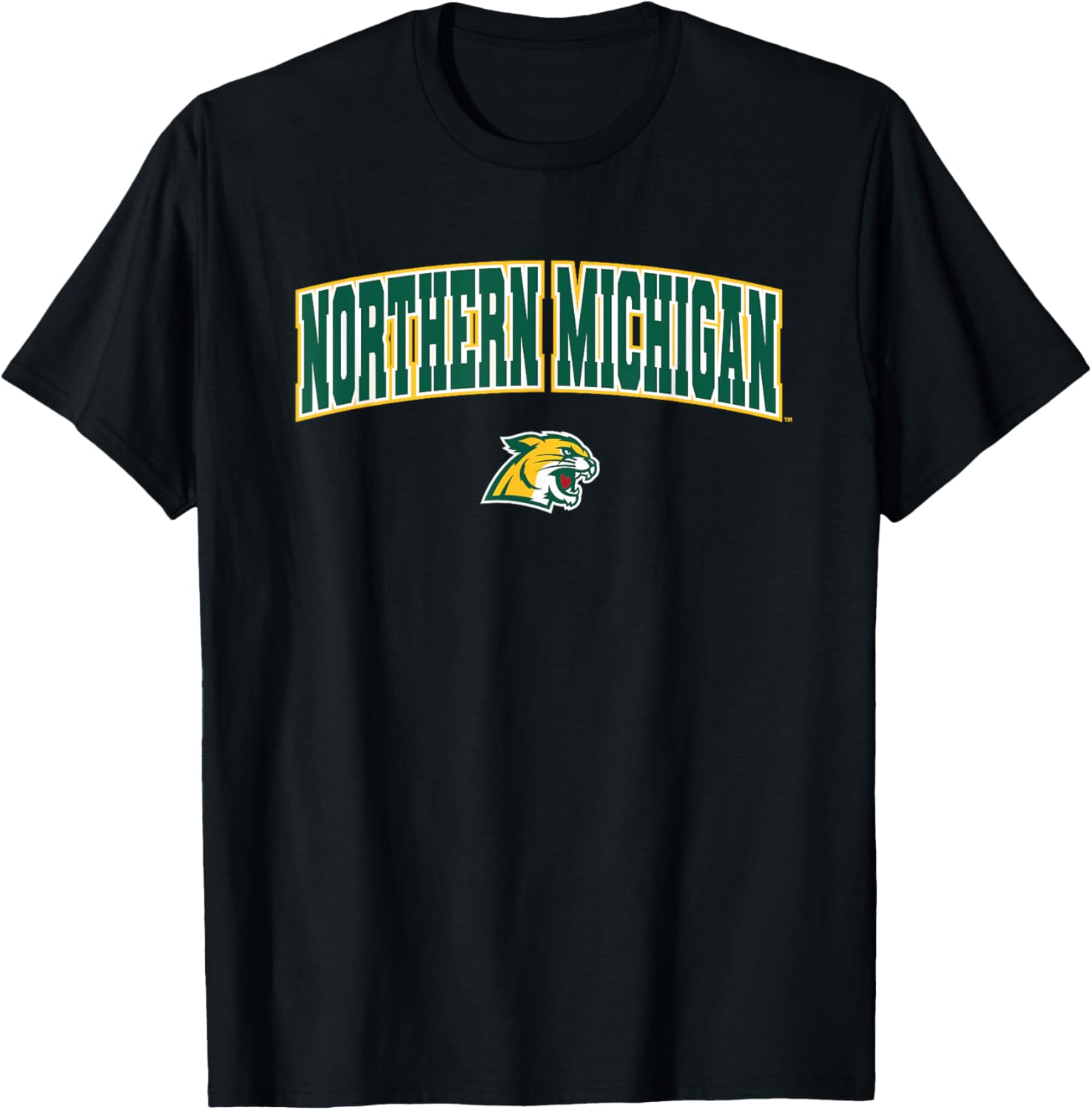 Northern Michigan University Wildcats Arch Logo T-Shirt for Fans and Alumni - 1
