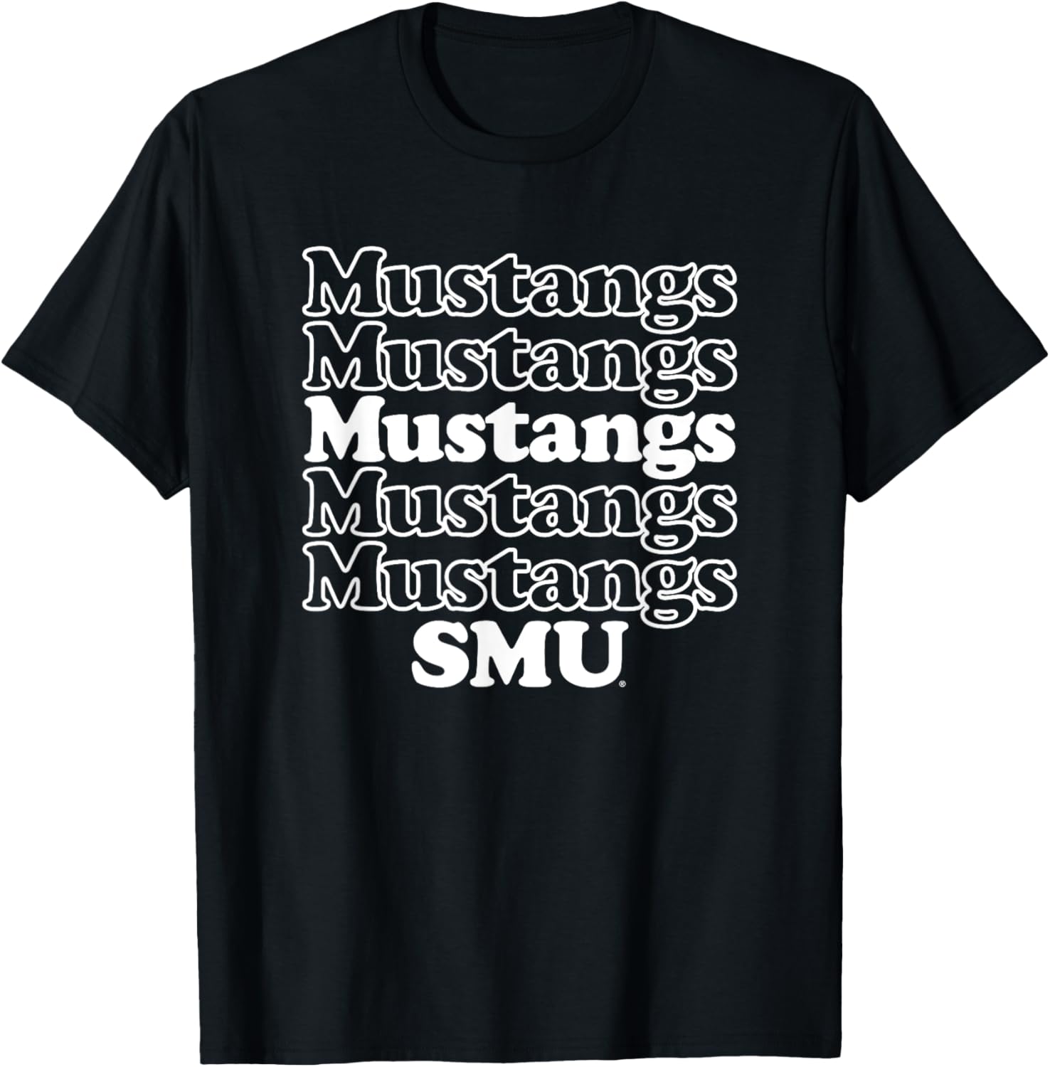 Southern Methodist Mustangs Stacked Spirit T-Shirt for Sports Fans - 2