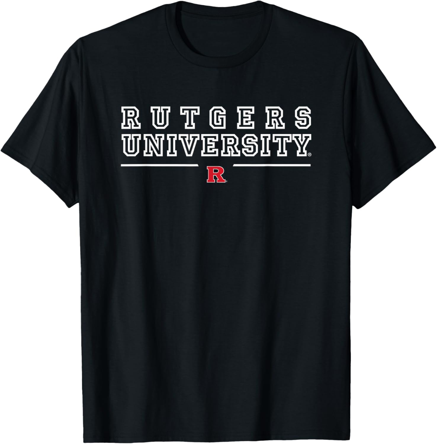 Rutgers University Scarlet Knights Block Line T-Shirt for Fans - 1