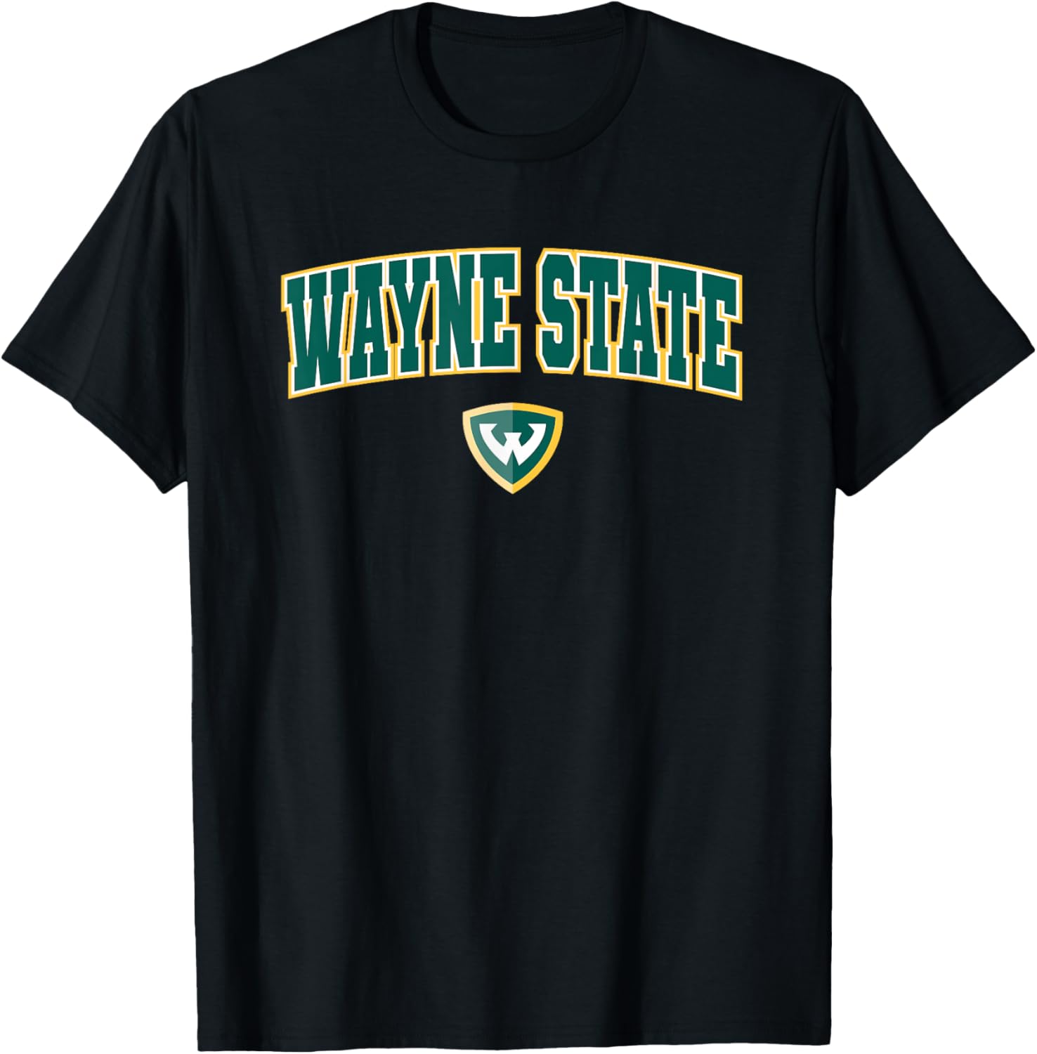 Wayne State University Warriors Arch Logo T-Shirt for Sports Fans - 1