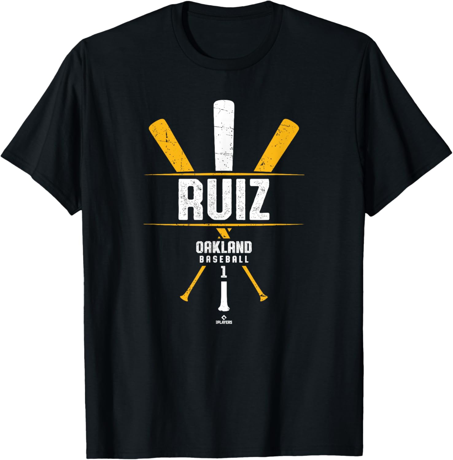 Vintage Baseball Bat T-Shirt for Esteury Ruiz Fans - Oakland Style Apparel - 1