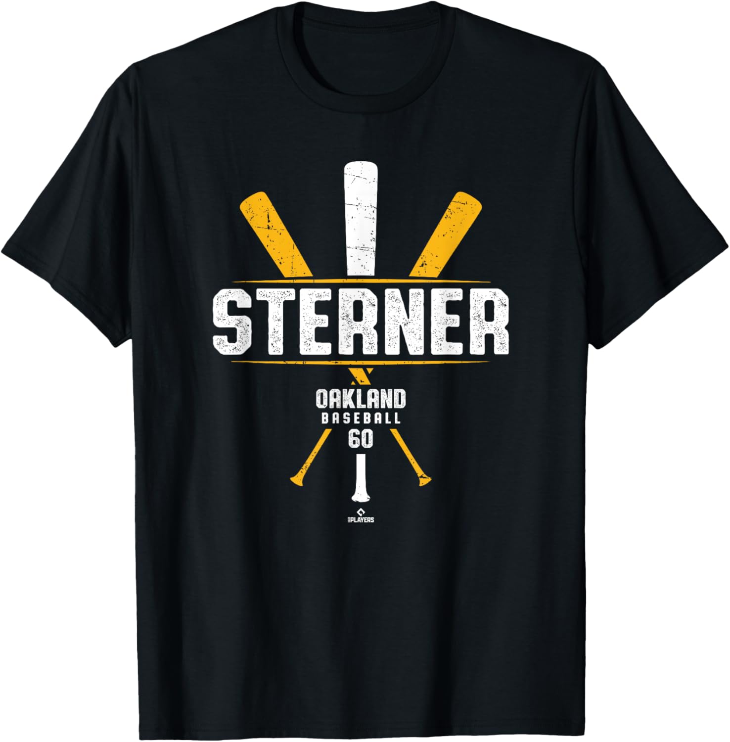 Vintage Oakland Baseball T-Shirt Featuring Justin Sterner and Bat Design - 2