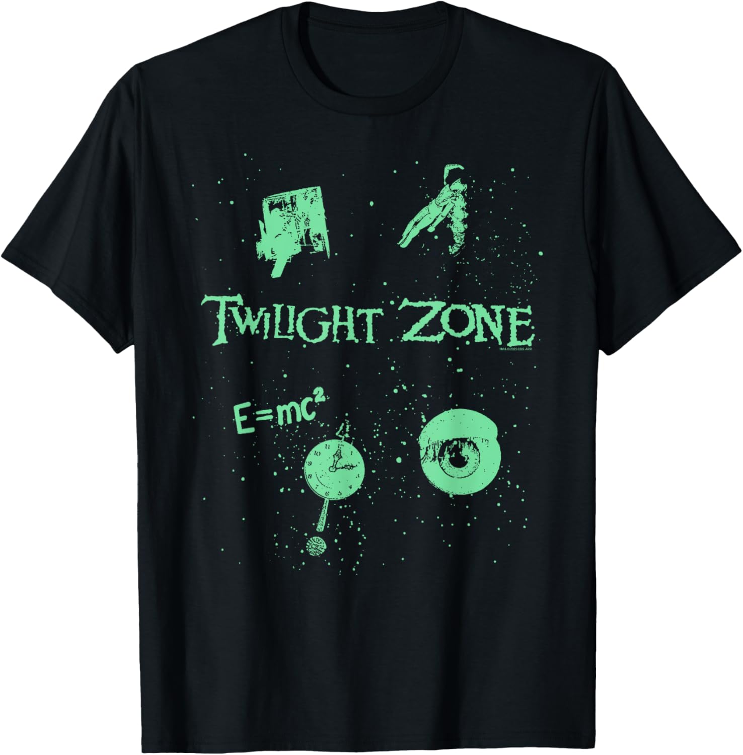 Twilight Zone Floating Intro Icons T-Shirt for Space TV Show Fans - 2