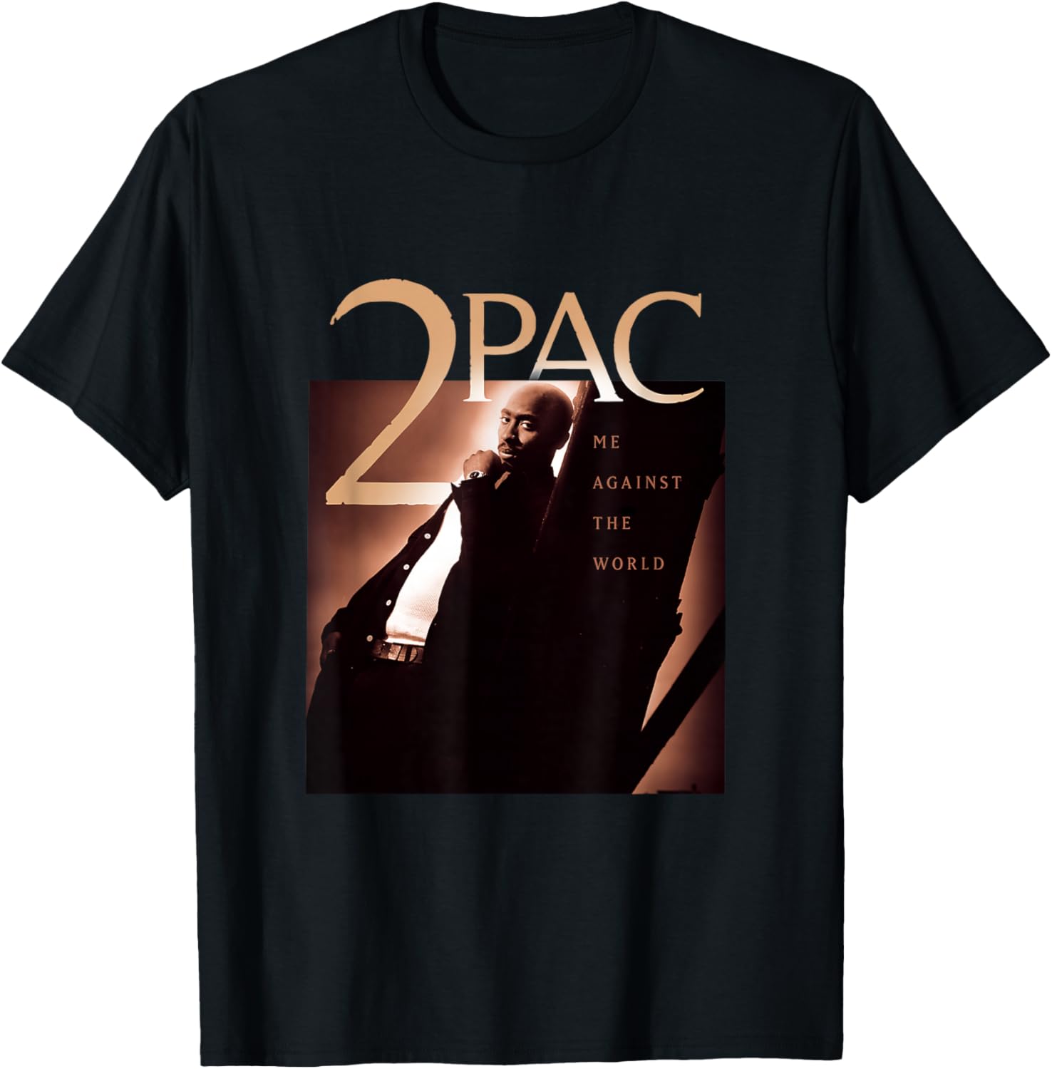 Tupac Shakur Me Against The World Unisex Black Cotton T-Shirt Small - 3