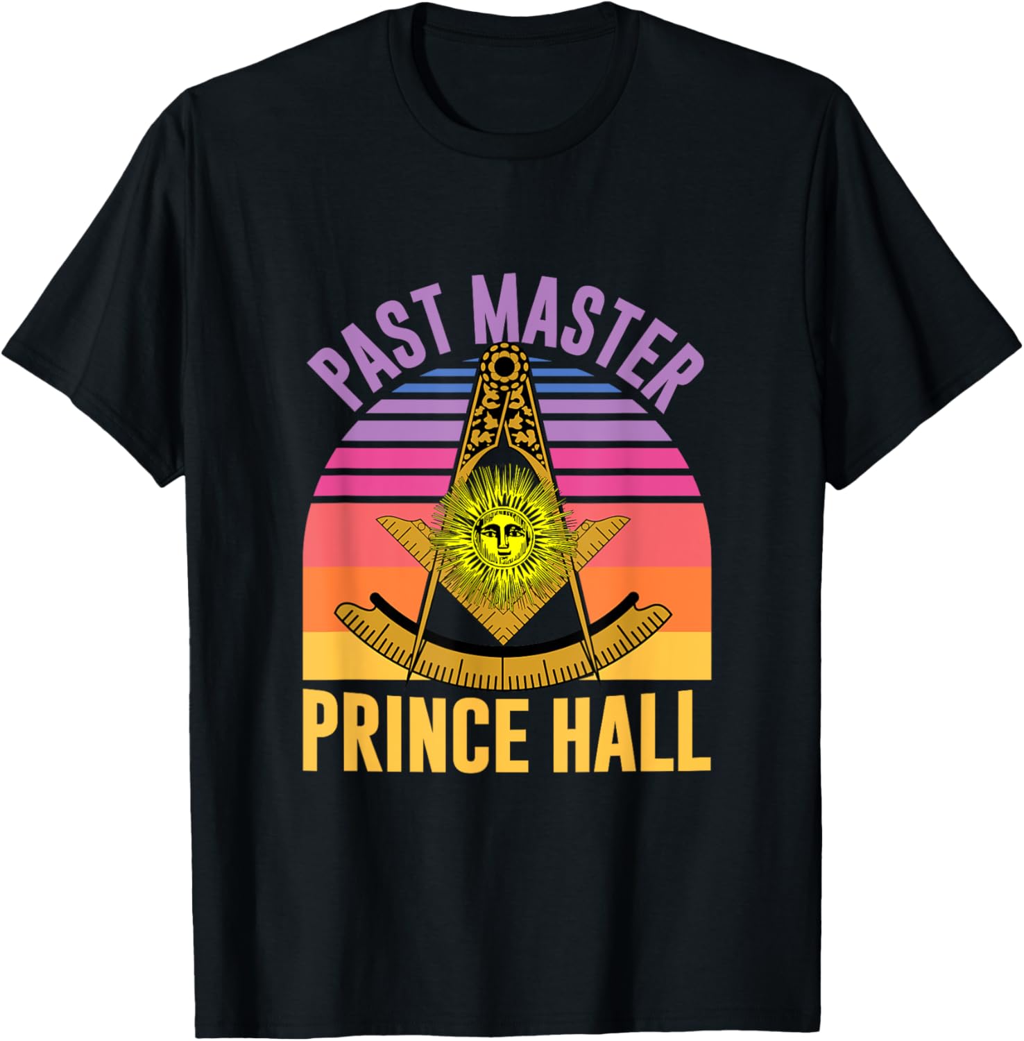 Past Master Mason Prince Hall Lodge Gavel East T-Shirt for Masons - 1
