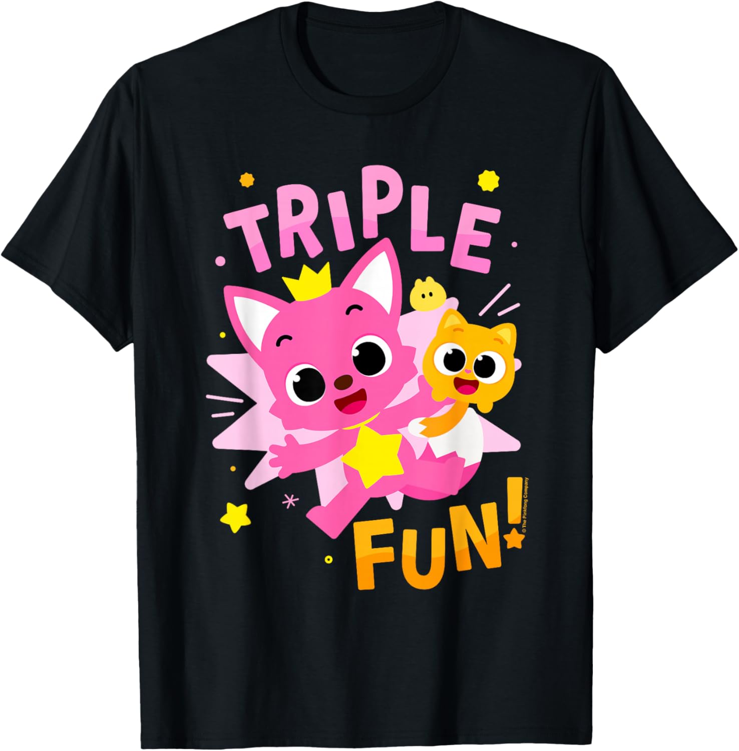 Pinkfong Triple Fun Star T-Shirt for Kids - Fun Clothing and Accessories - 1