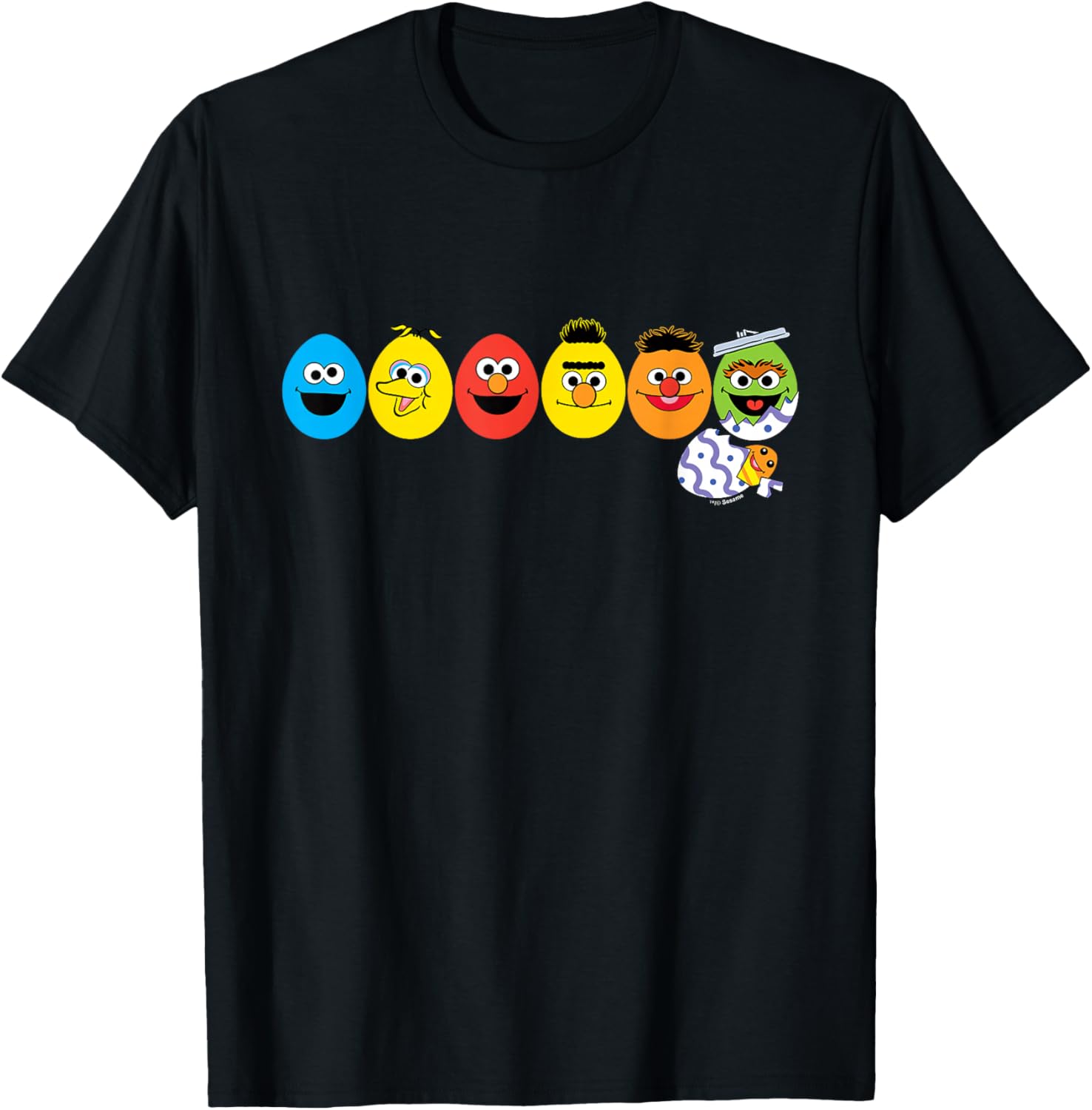 Sesame Street Easter Eggs Characters T-Shirt for Kids and Adults - 5