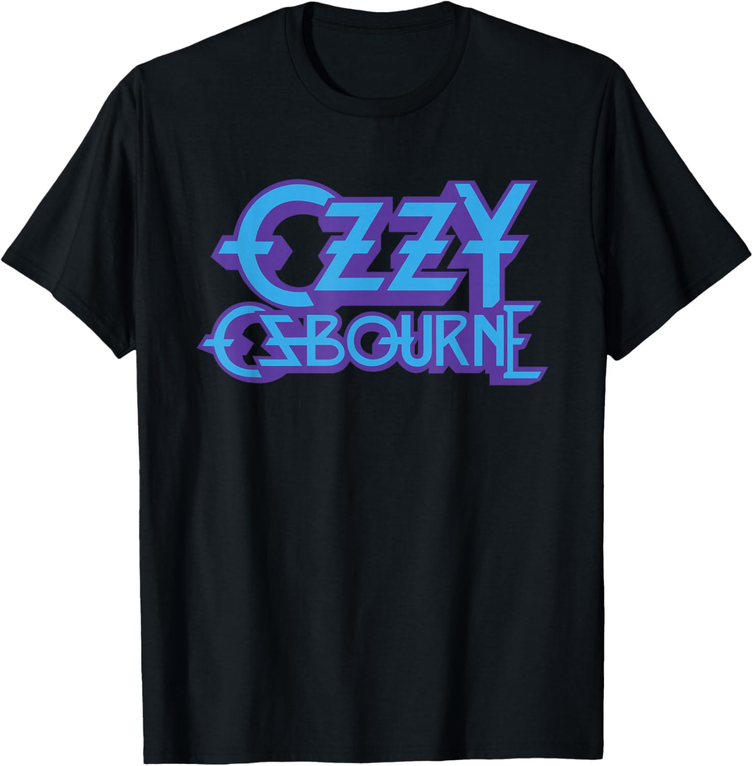 Ozzy Osbourne Purple and Blue Logo T-Shirt for Music Lovers and Fans - 1