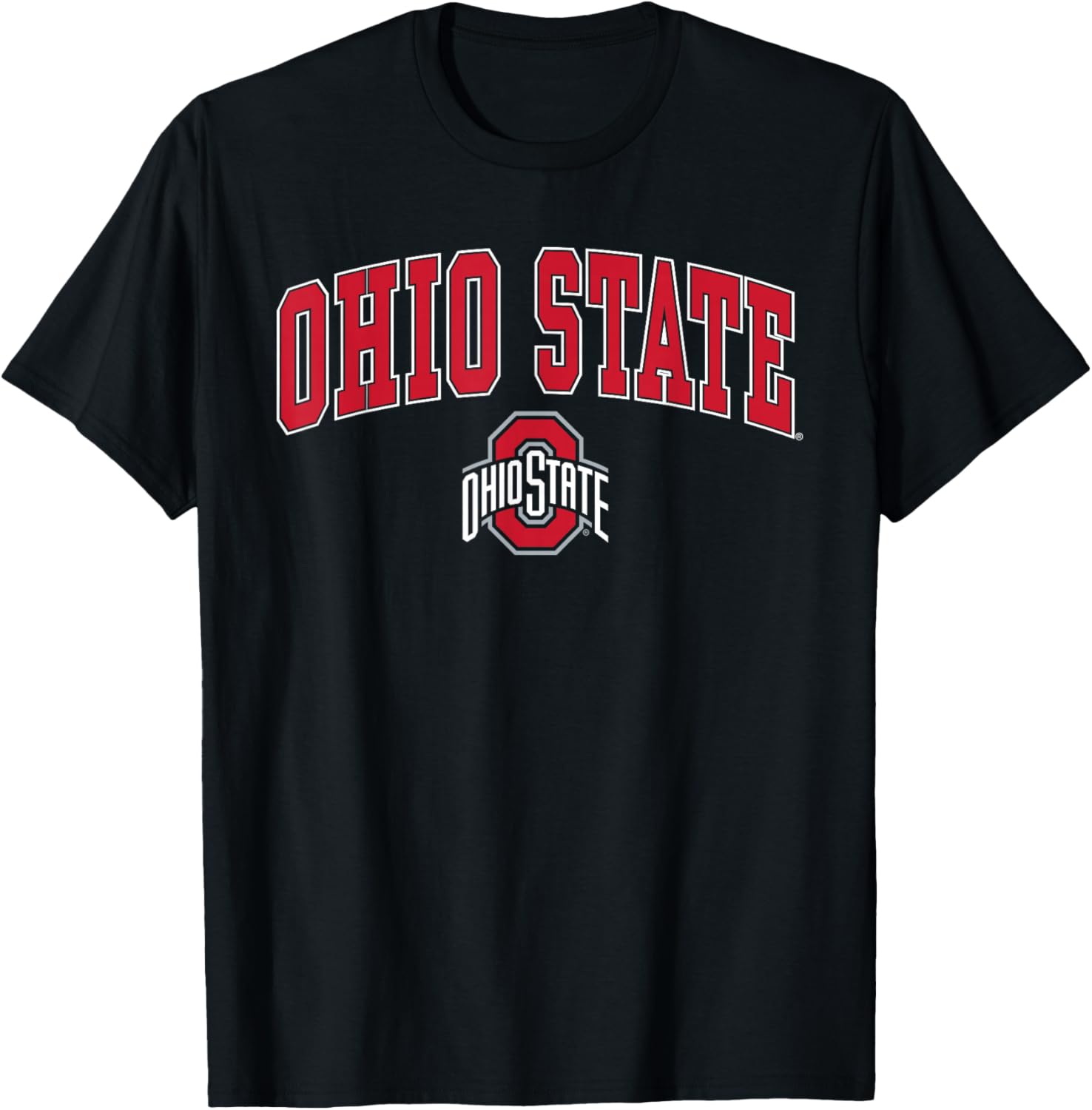 Ohio State Buckeyes Arch Logo Black T-Shirt Officially Licensed Apparel - 1