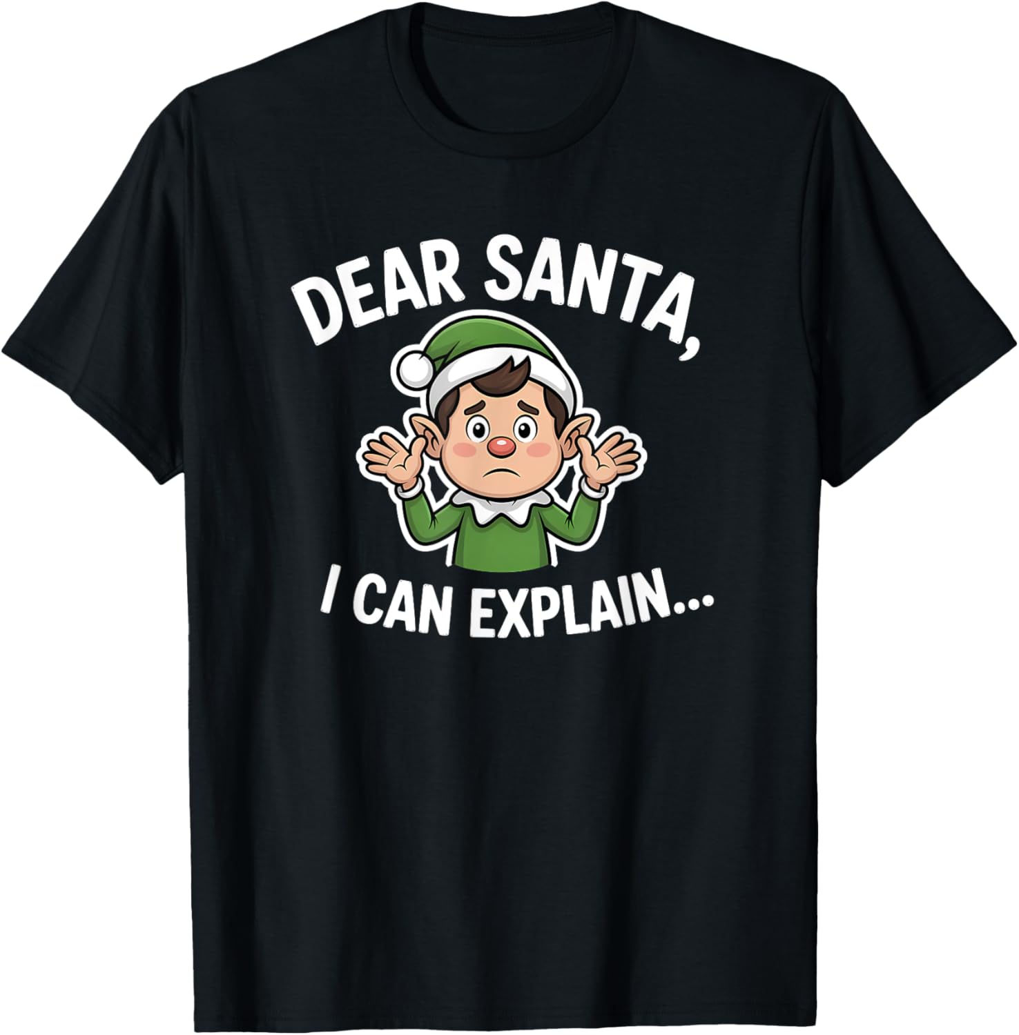 Funny Dear Santa I Can Explain Christmas T-Shirt for Holiday Cheer - 2