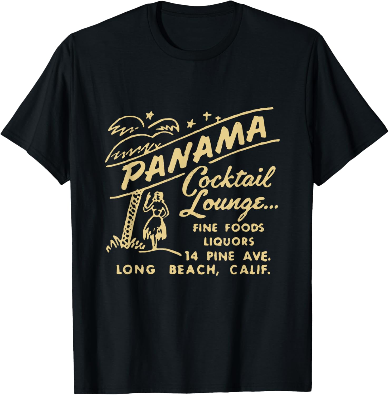 Panama Cocktail Lounge Unisex T-Shirt for Men and Women in Long Beach CA - 3