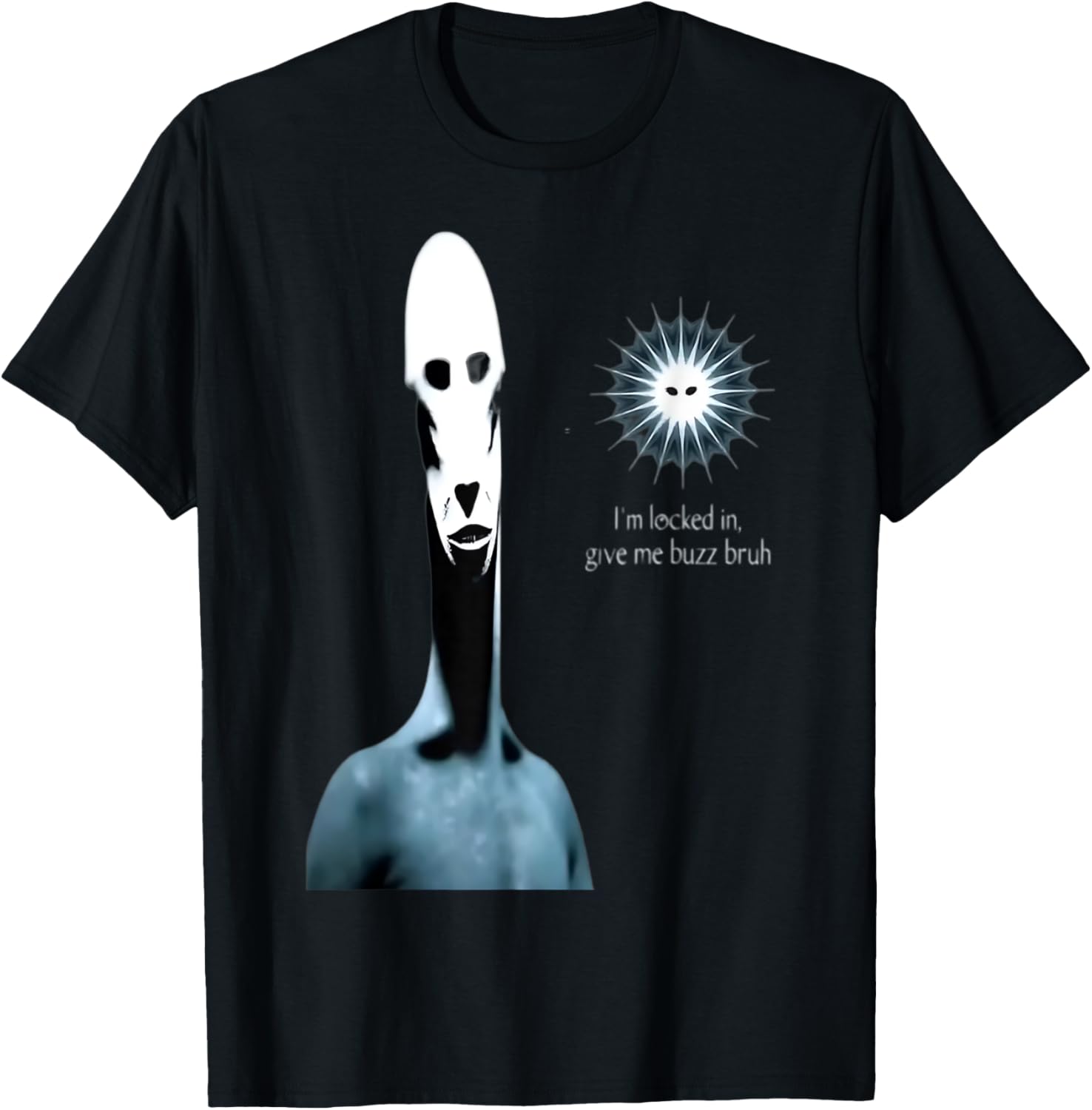 Unisex Alien Meme T-Shirt Black Cool Tees Casual Cotton Blend Short Sleeve - 1
