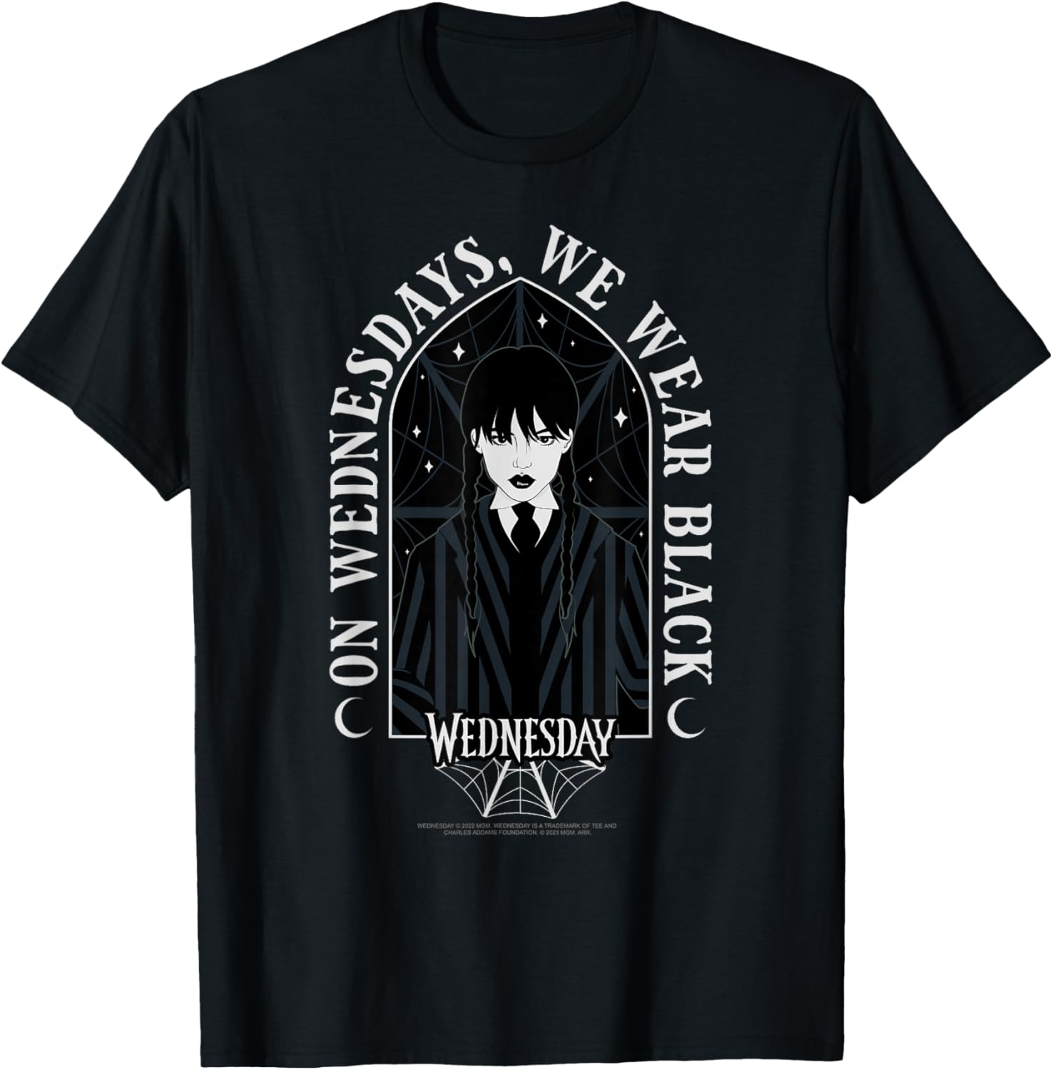 Wednesday On Wednesdays We Wear Black Goth T-Shirt for Stylish Looks - 2