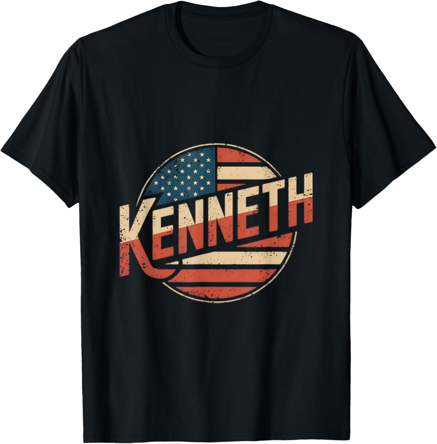 Personalized KENNETH USA Flag Patriot T-Shirt for Proud Americans - 1