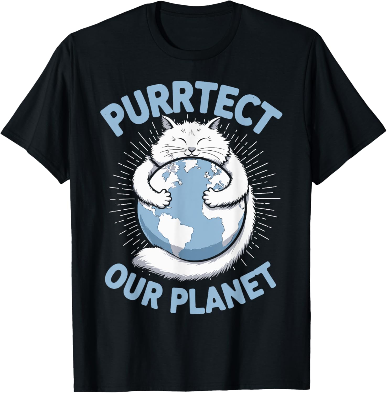 Purrtect Our Planet Cat Lover T-Shirt for Men, Women, and Kids - 7