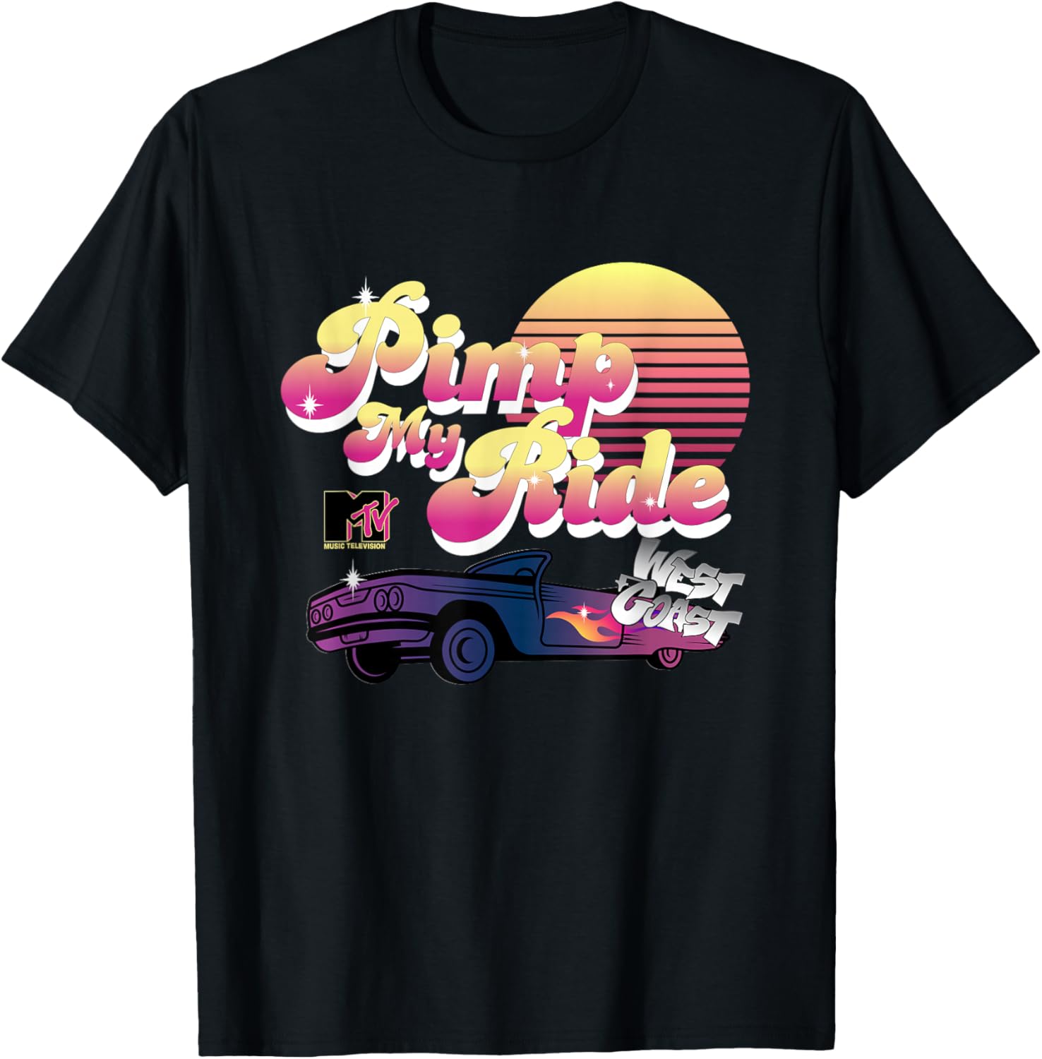 Retro MTV Pimp My Ride West Coast Sunset T-Shirt for Trendy Style - 2