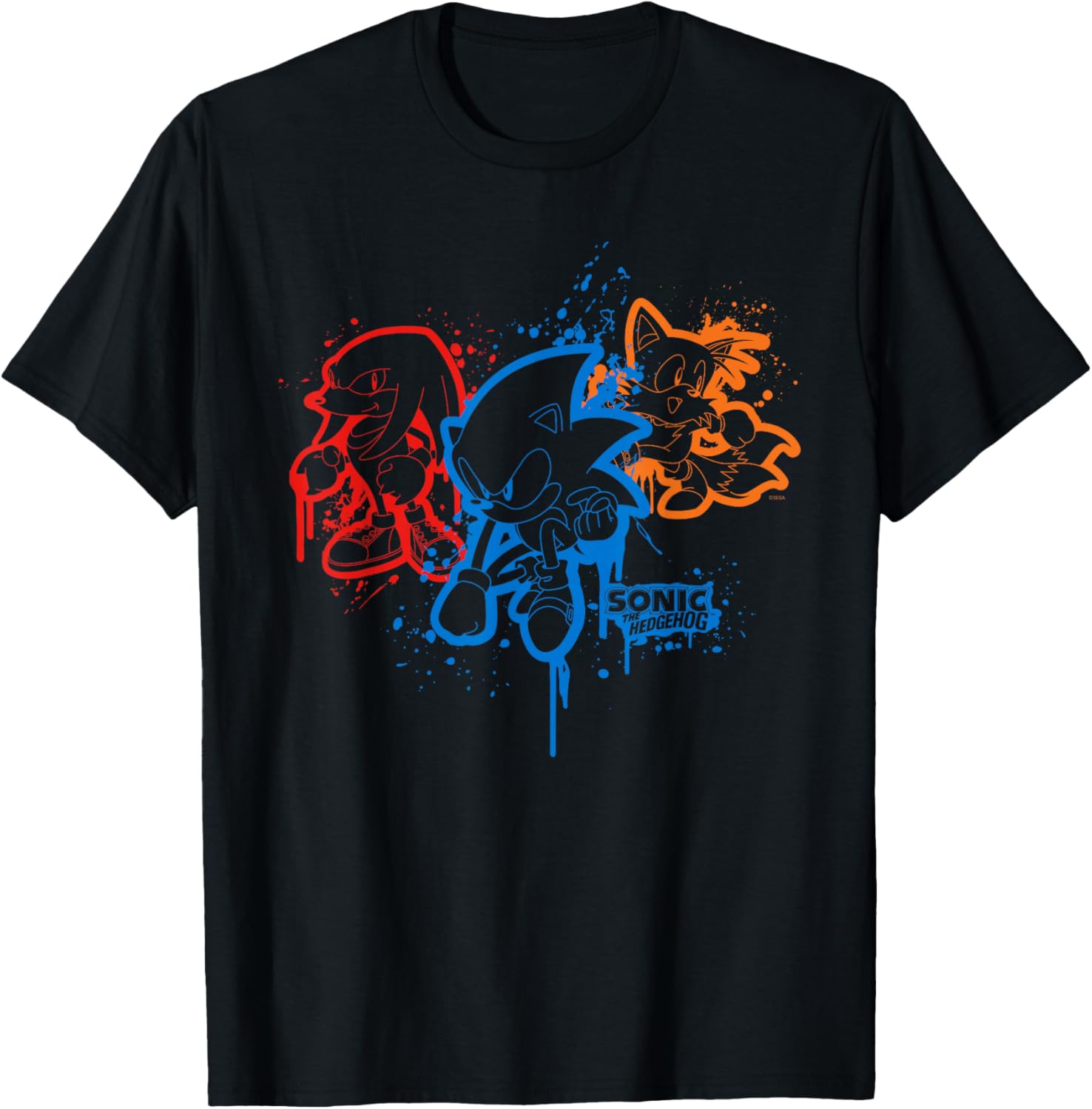 Sonic the Hedgehog Spray Paint T-Shirt Fun Graphic Tee for Fans - 4