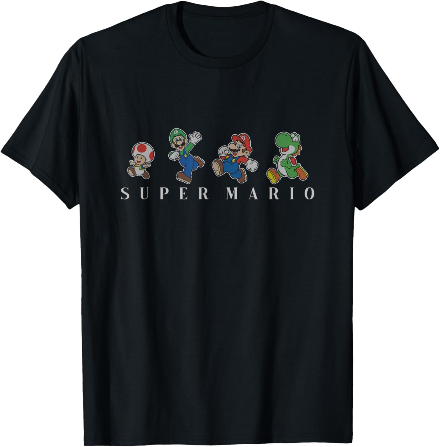 Super Mario Character Line Up T-Shirt for Gaming Fans and Collectors - 1