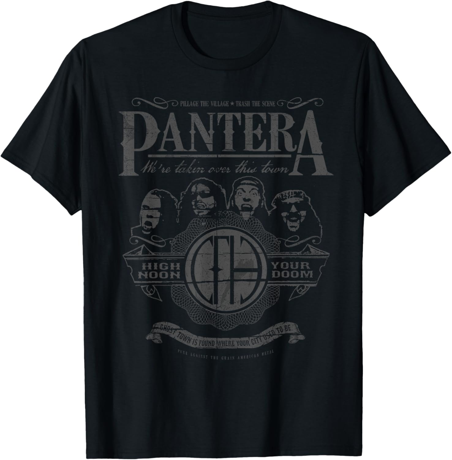 Pantera Official High Noon Black T-Shirt for Men and Unisex Adults - 1