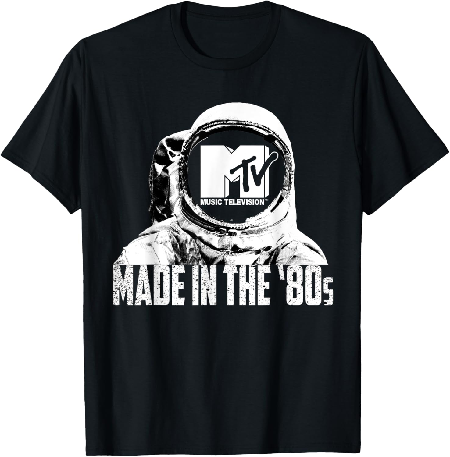 Retro MTV Astronaut T-Shirt Made in the 80s Vintage Logo Tee - 5