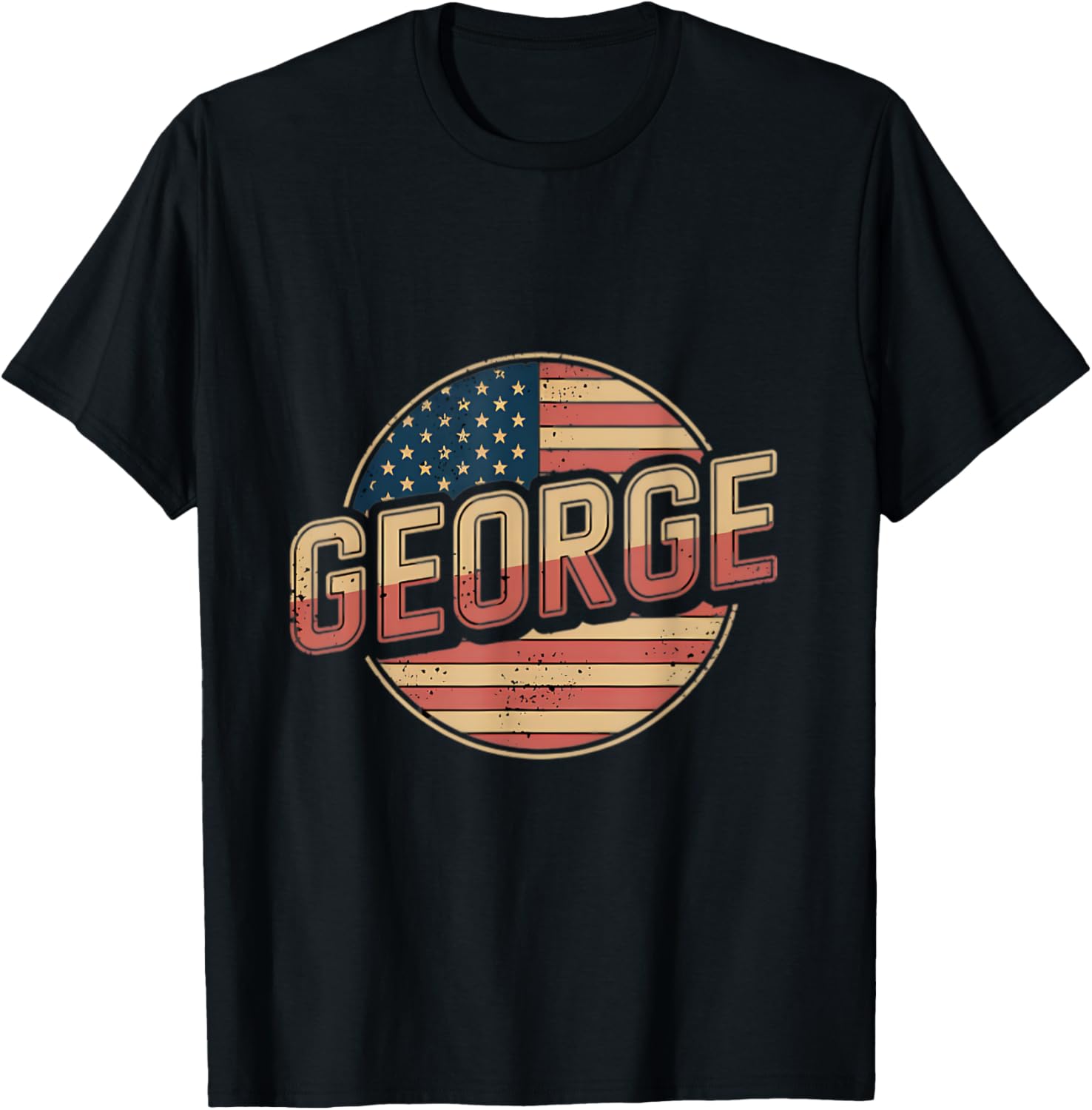 Personalized GEORGE USA Flag T-Shirt for Patriotic Style and Comfort - 4