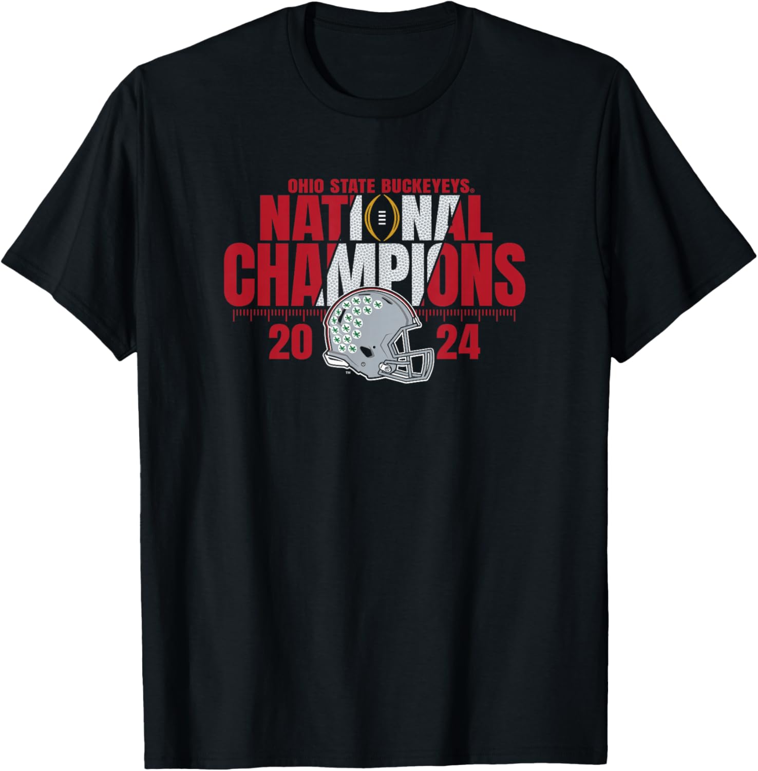 Ohio State Buckeyes 2024 National Champs Black T-Shirt for Fans - 1